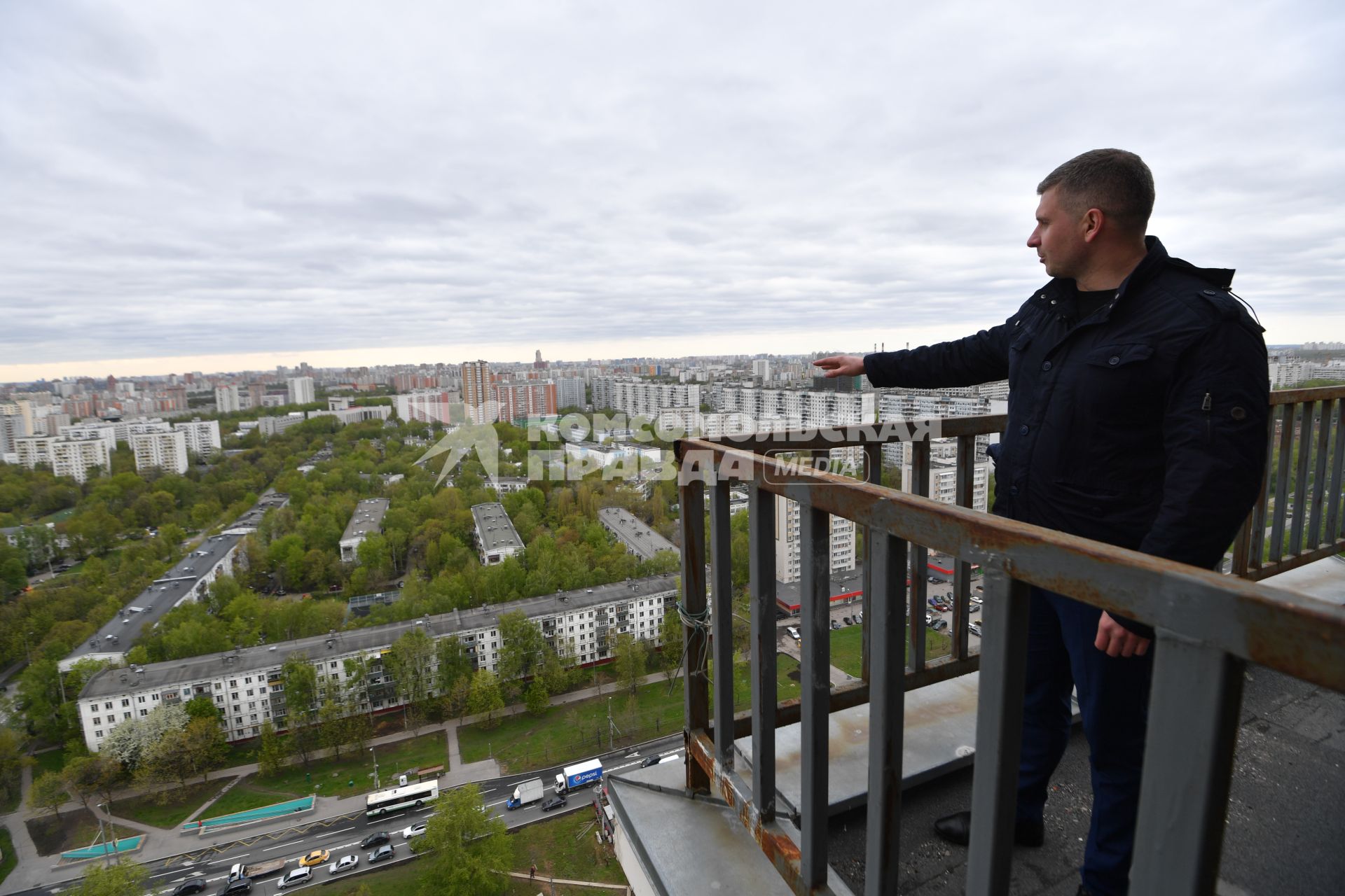 Москва. Вид на жилые пятиэтажные дома в районе  Бескудниково.