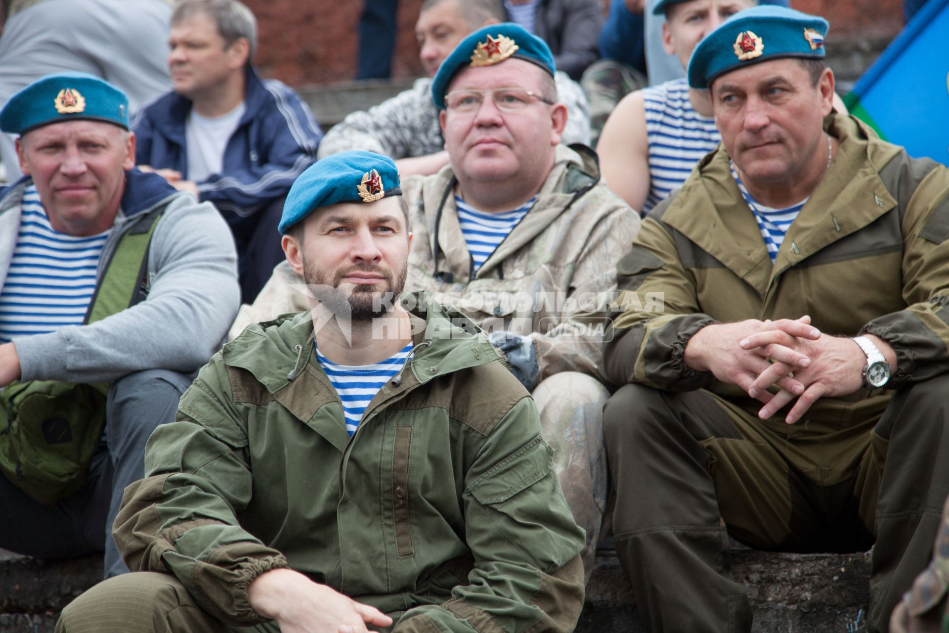 Пермь. Десантники во время празднования Дня Воздушно-десантных войск России.