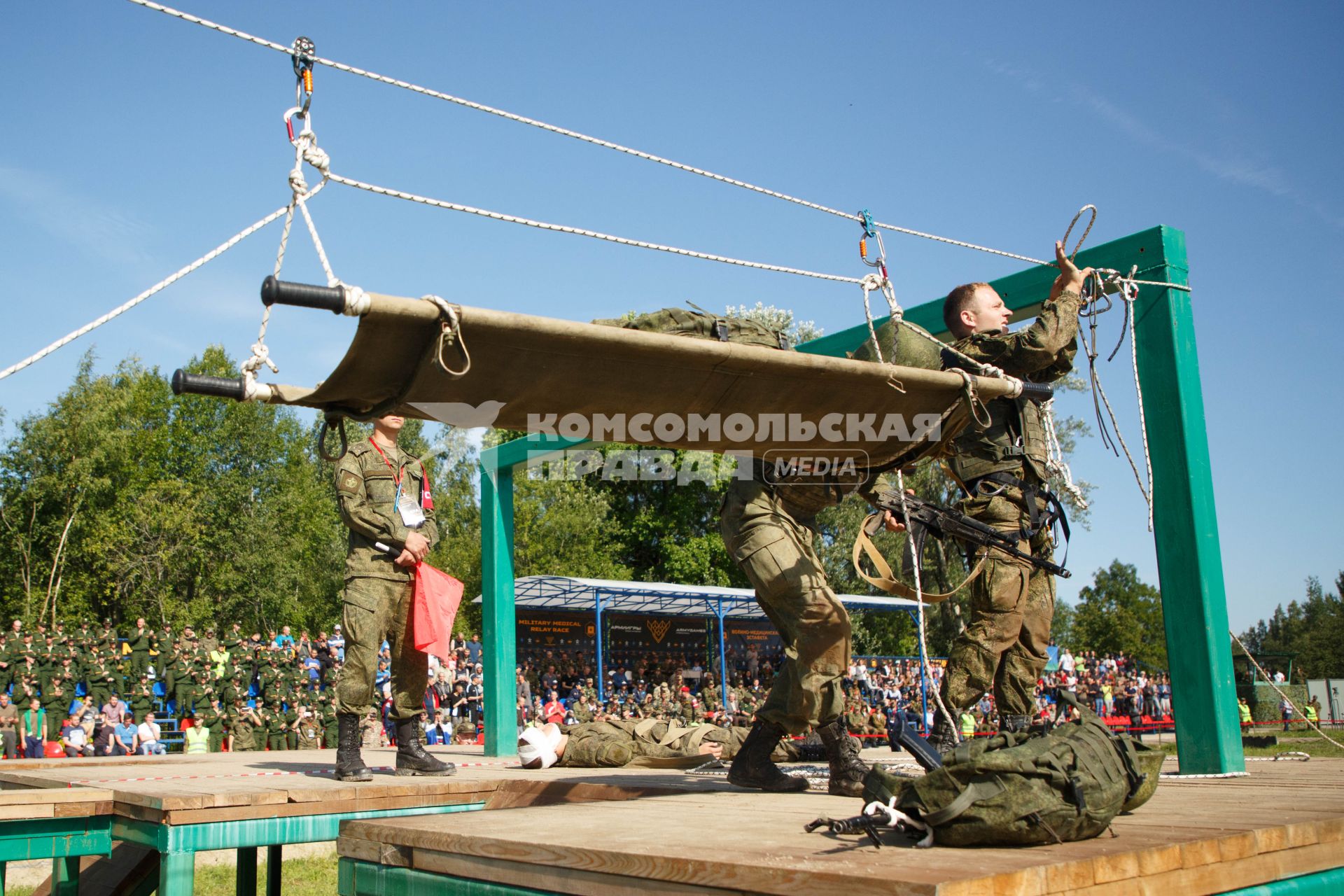 Ленинградская область. Военнослужащие во время  конкурса `Военно-медицинская эстафета`, проходящего в рамках  Армейских международных игр-2017.