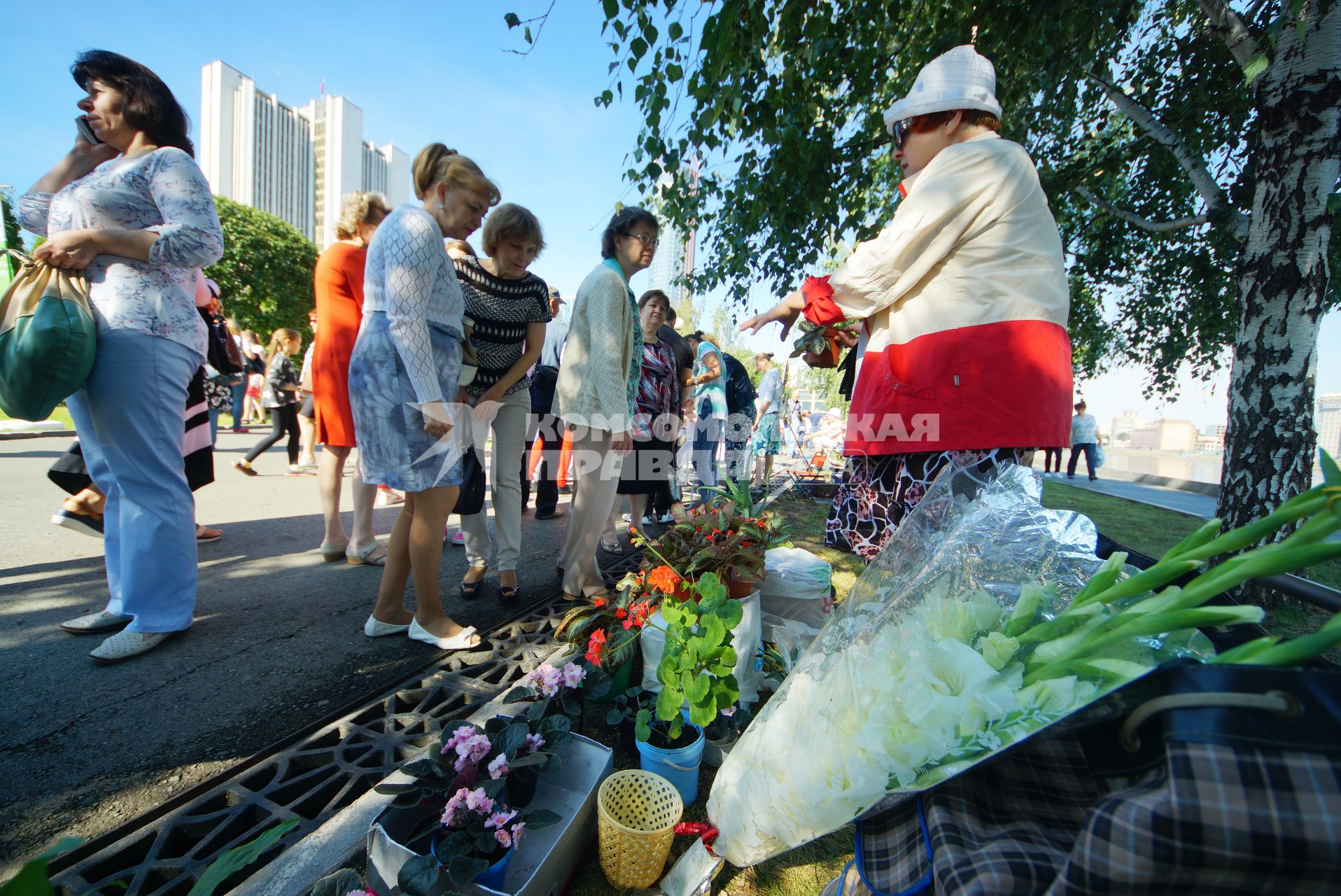 Екатеринбург. Выставка цветов во время празднования 294-й годовщины с дня основания города Екатеринбурга