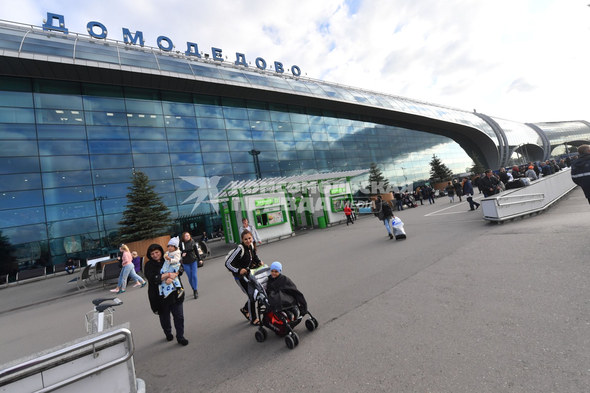 Московская область. Пассажиры в аэропорту Домодедово.