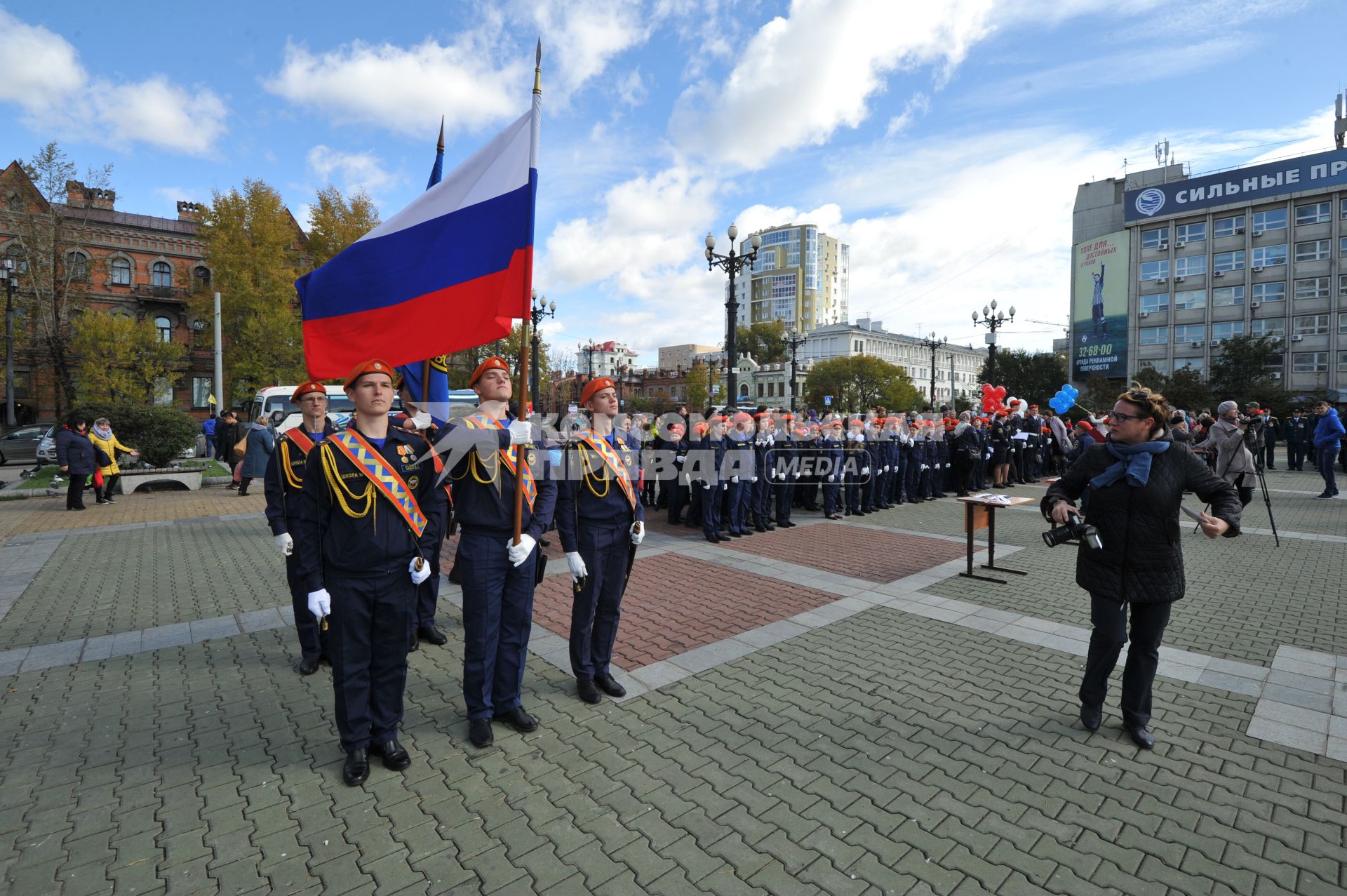 Хабаровск. Торжественная церемония посвящения в кадеты МЧС России.