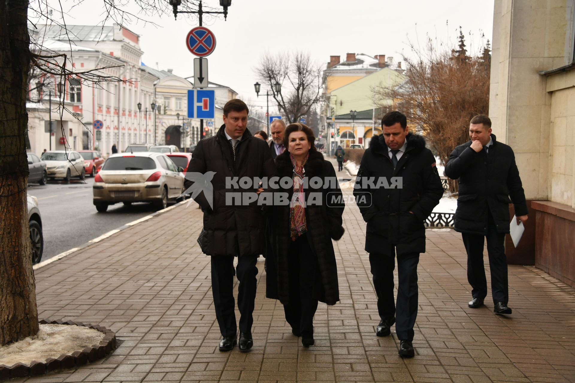 Ярославль. Председатель Правительства Ярославской области Дмитрий Степаненко, депутат Государственной думы России, летчик-космонавт Валентина Терешкова и временно исполняющий обязанности губернатора Ярославской области Дмитрий Миронов.