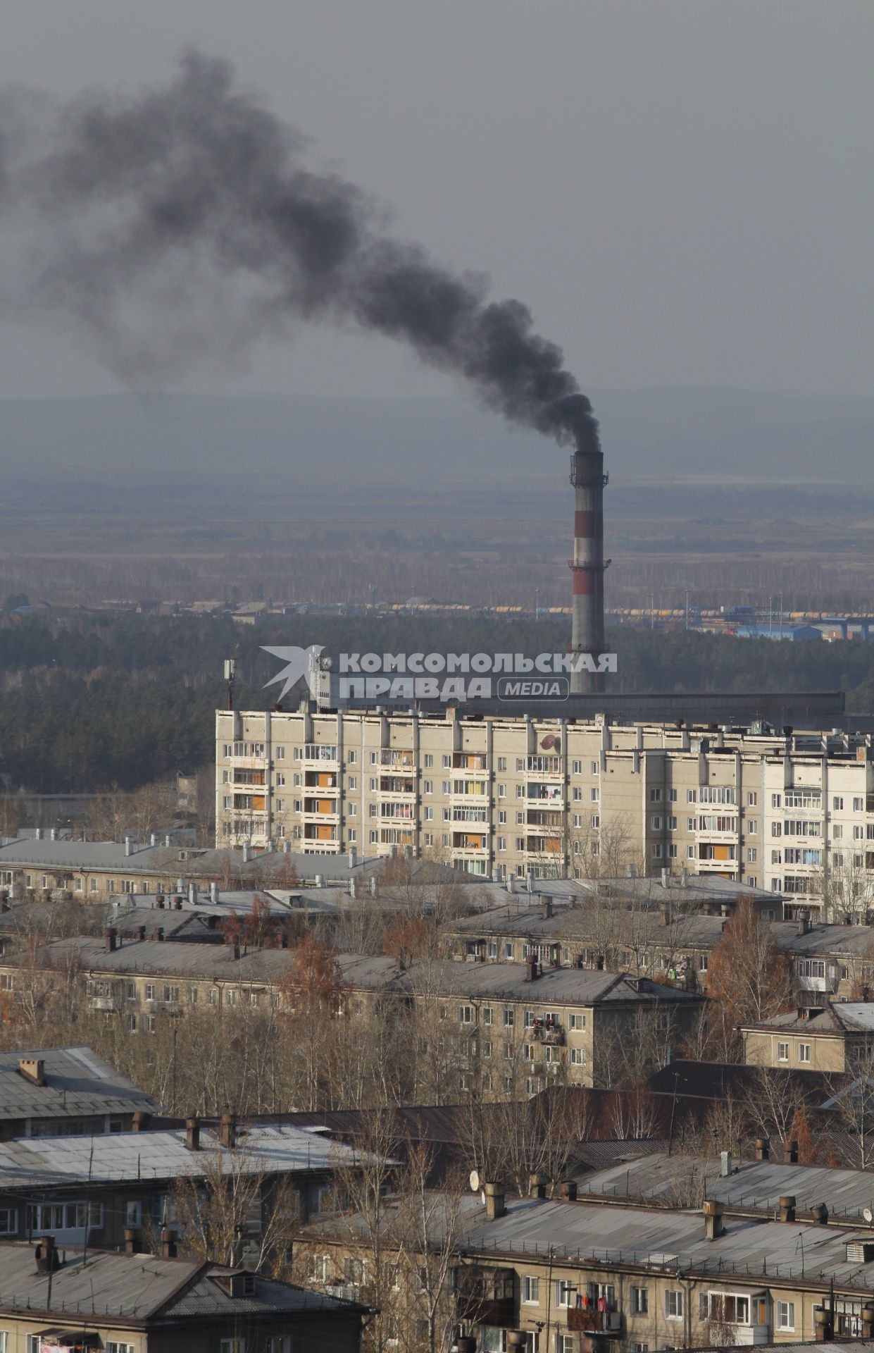 Иркутск. Вид на жилые дома.