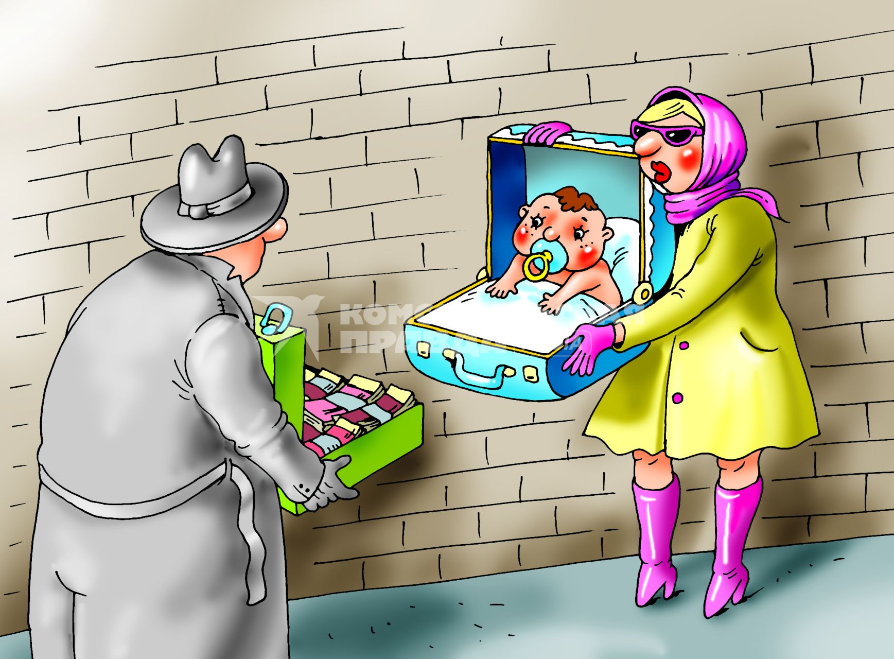 Карикатура на тему материнского капитала.