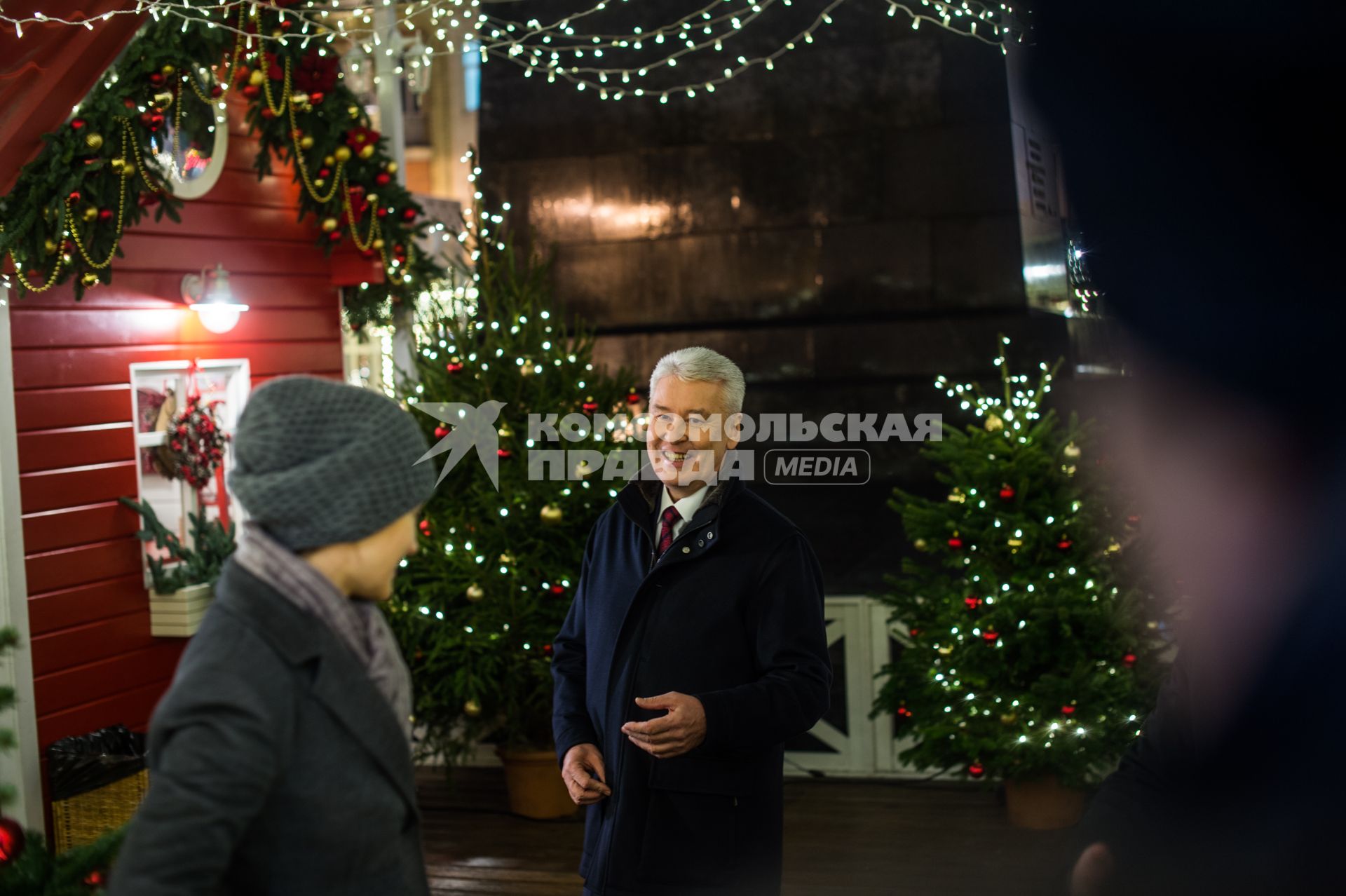 Москва. Мэр Москвы Сергей Собянин на  Тверской площади.