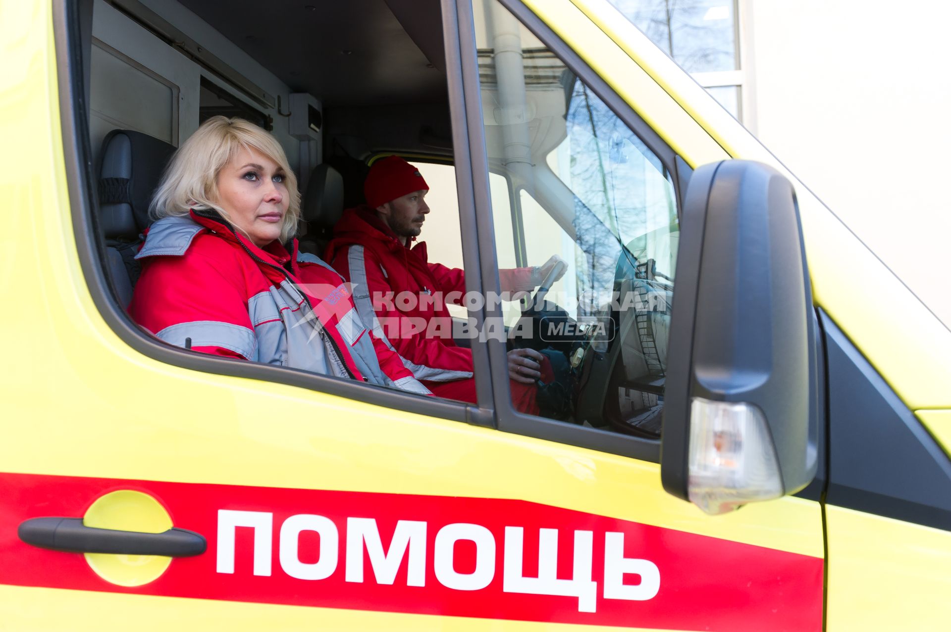 Санкт-Петербург. Сотрудники частной скорой помощи `Петербургской неотложки`.