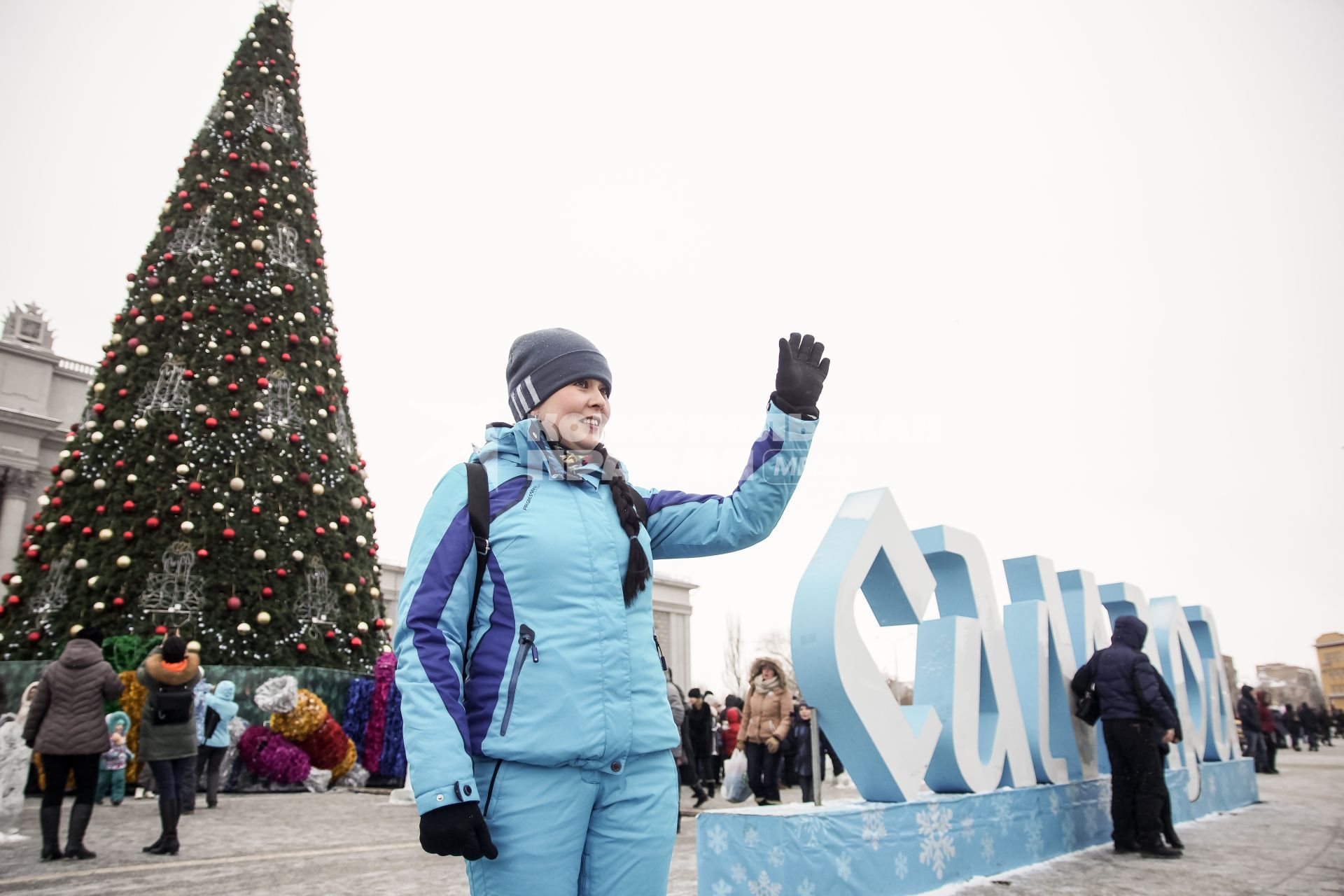 Самара. Новогодняя елка на площади Куйбышева.