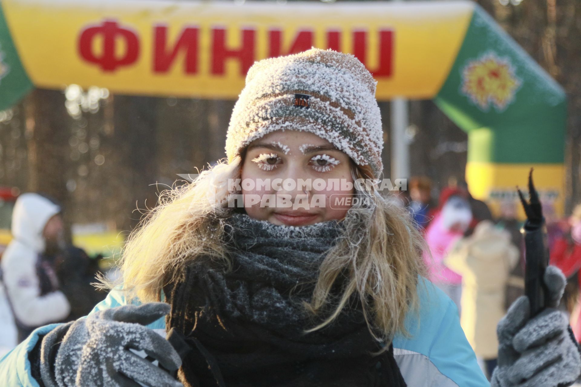 Барнаул. Участница лыжного праздника `Трасса здоровья`.