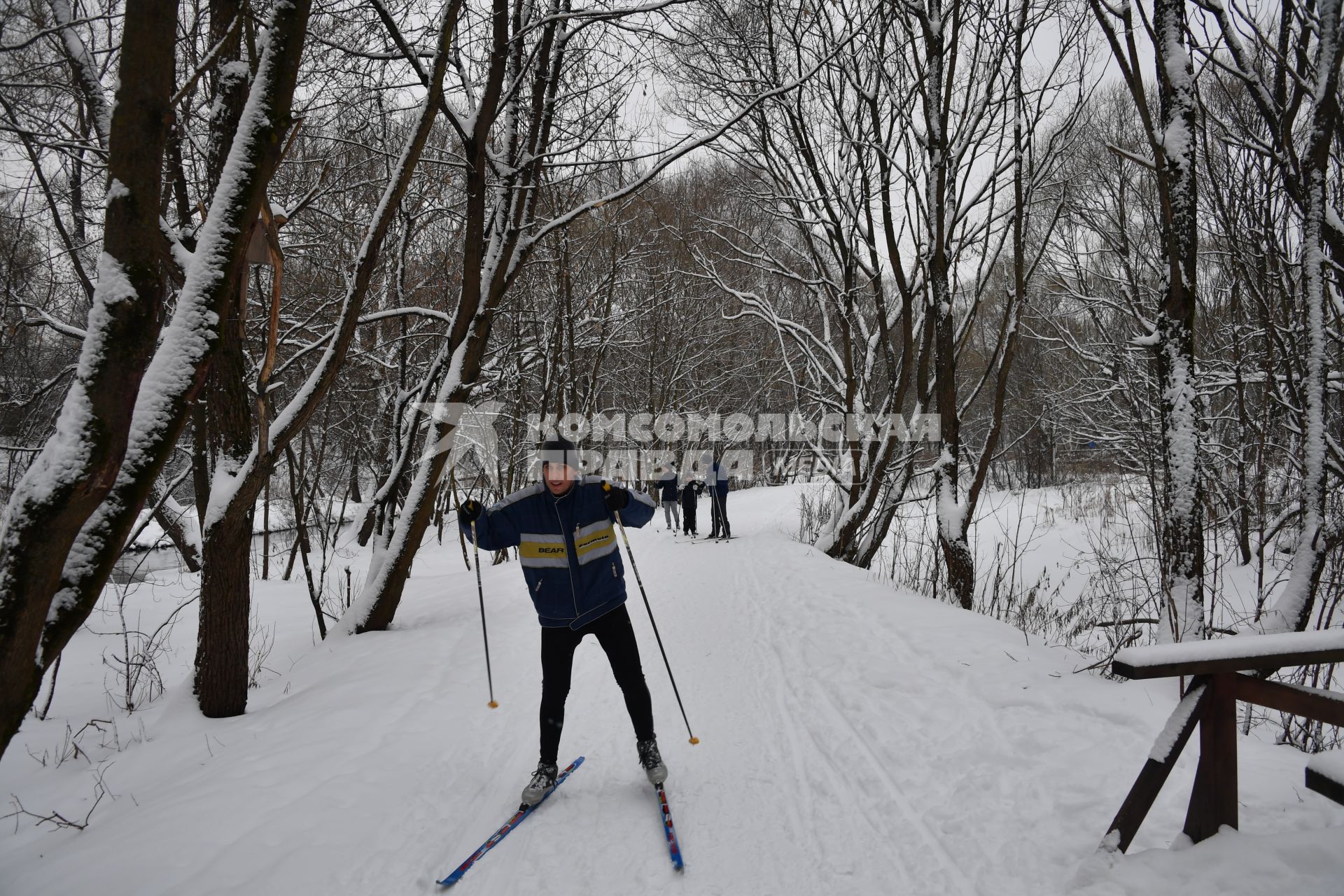 Москва. Отдых москвичей в парке `Лосиный остров`.