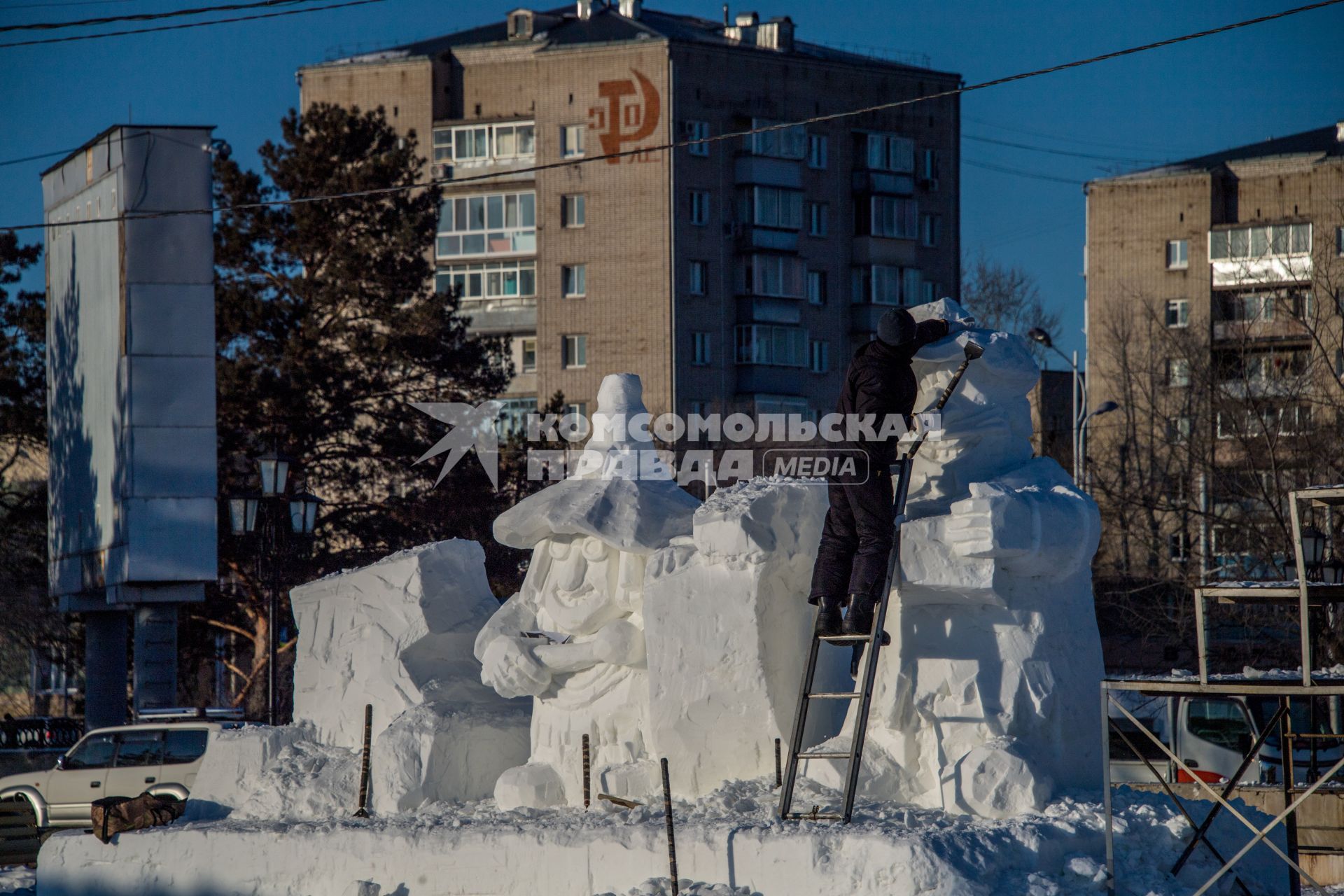 Благовещенск. Ледяные скульптуры.