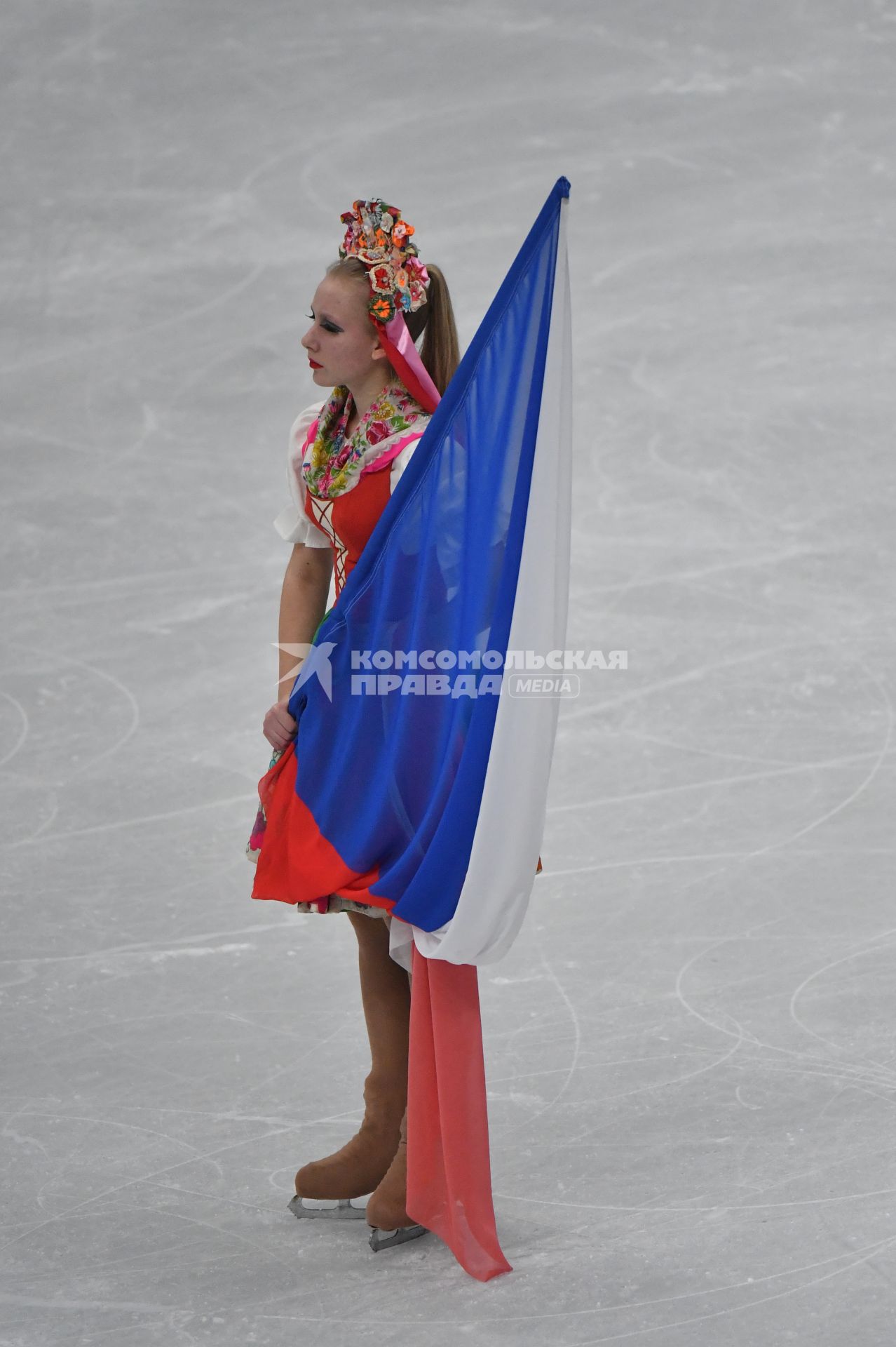 Москва. На церемонии открытия чемпионата Европы по фигурному катанию во Дворце спорта `Мегаспорт`.