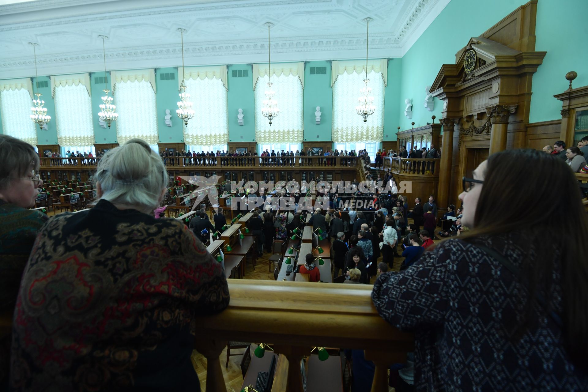 Москва. Открытие после реставрации главного читального зала Российской государственной библиотеки.