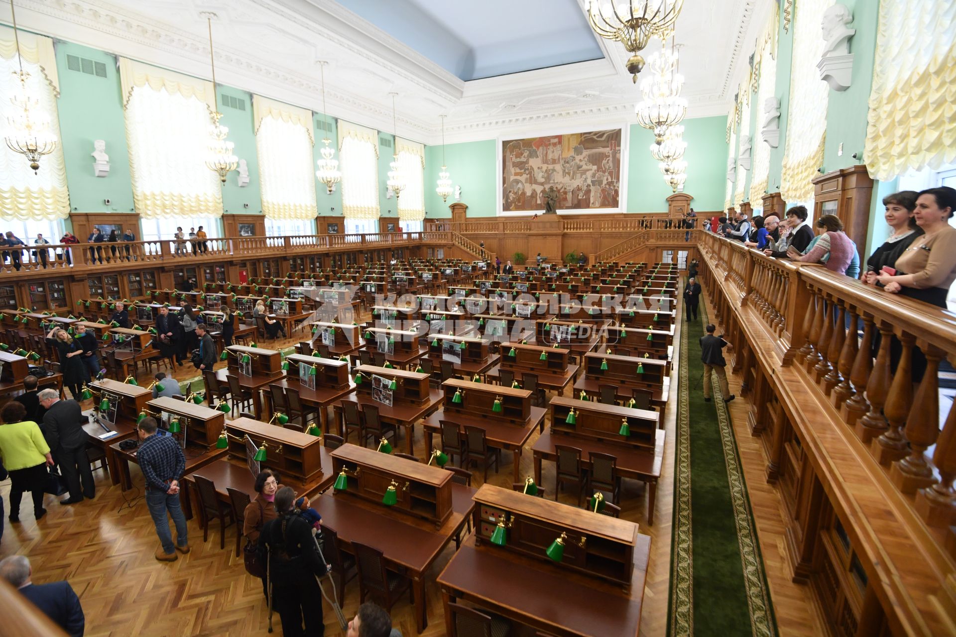 Москва. Открытие после реставрации главного читального зала Российской государственной библиотеки.