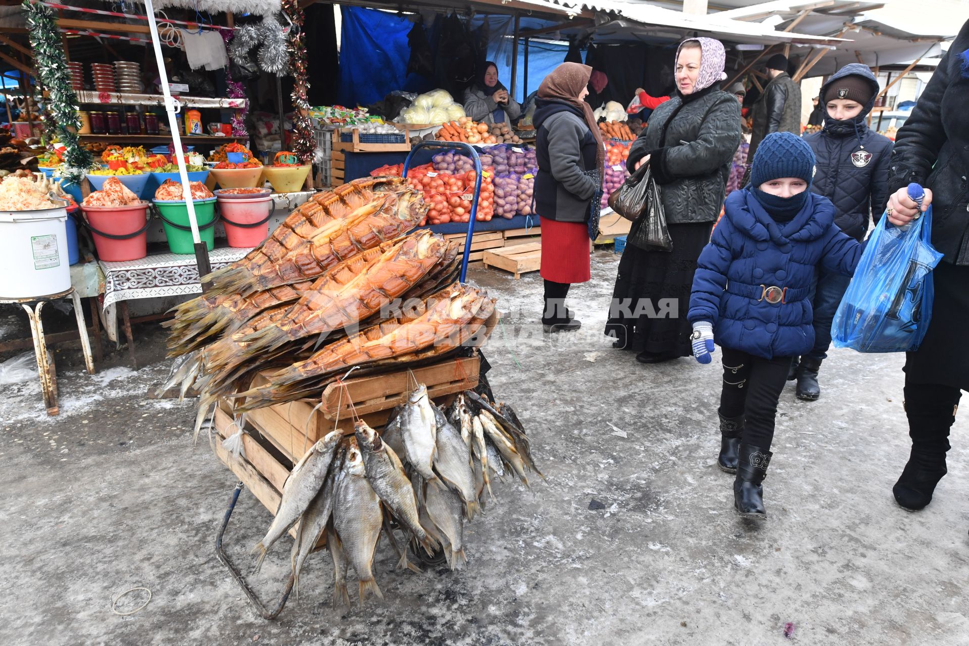 Чечня, Грозный. Городской рынок.