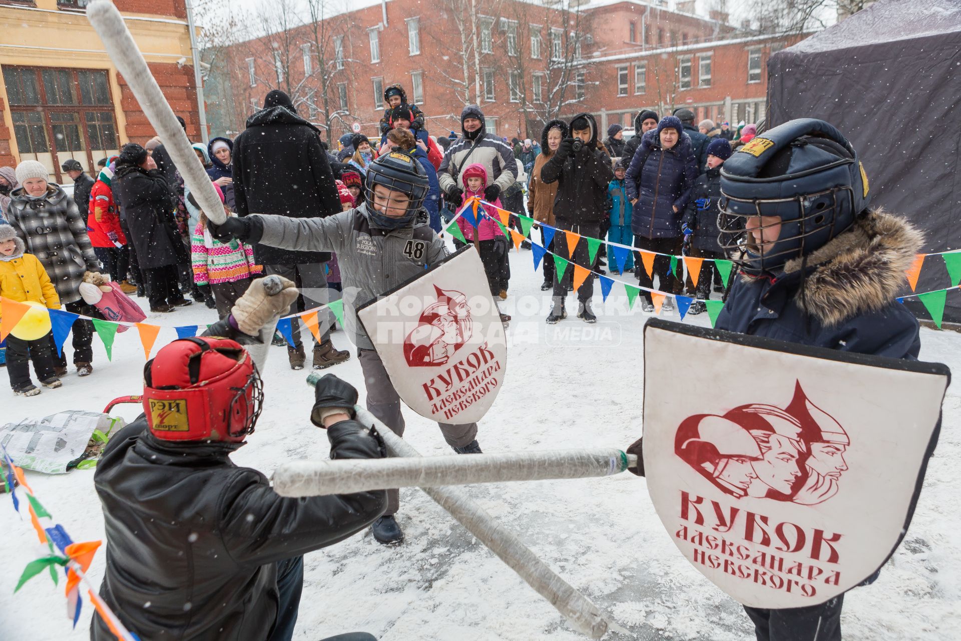 Санкт-Петербург.  Масленичные гуляния  в Политехническом университете Петра Великого (СПбПУ).