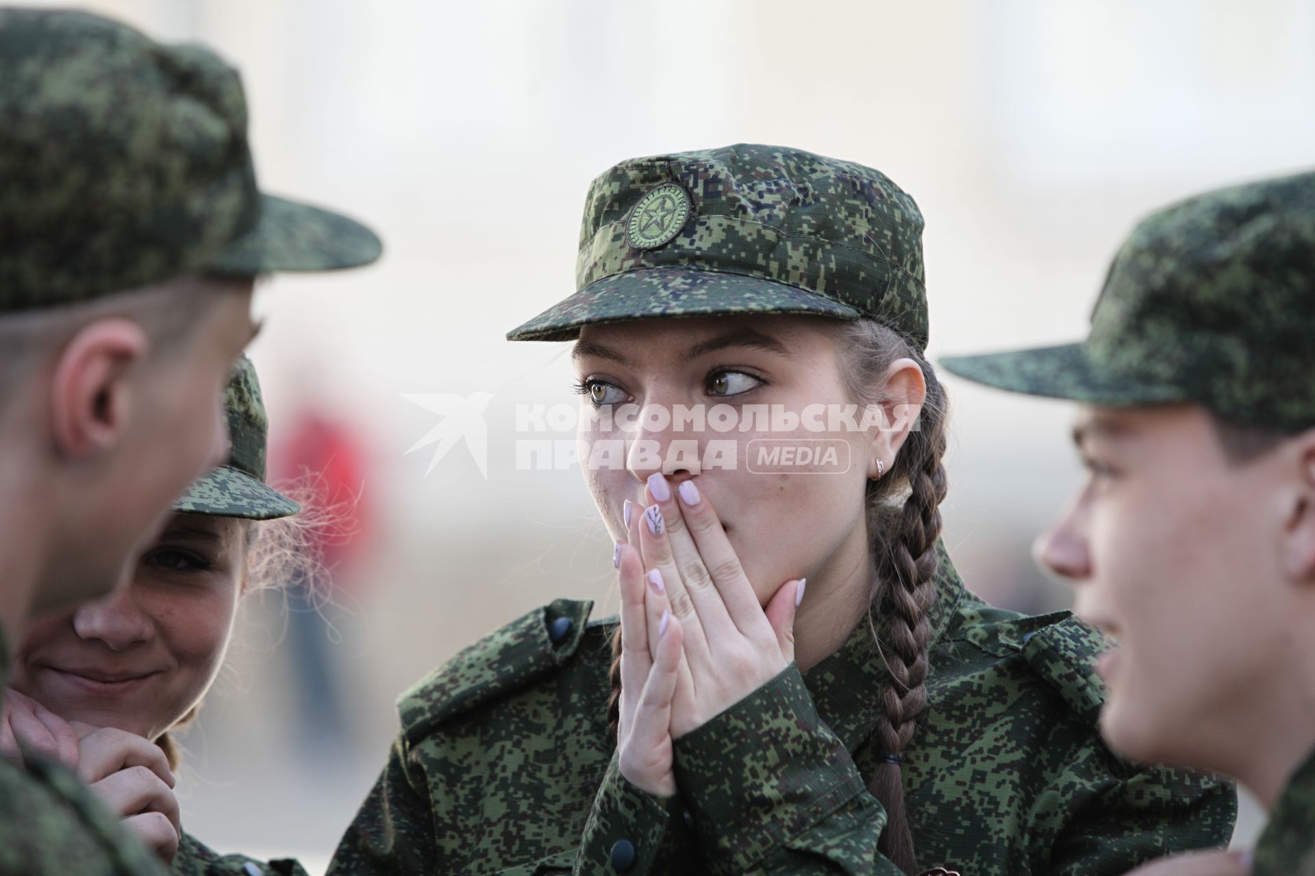 Ставрополь. Смотр  строевой подготовки отрядов  юнармейцев.