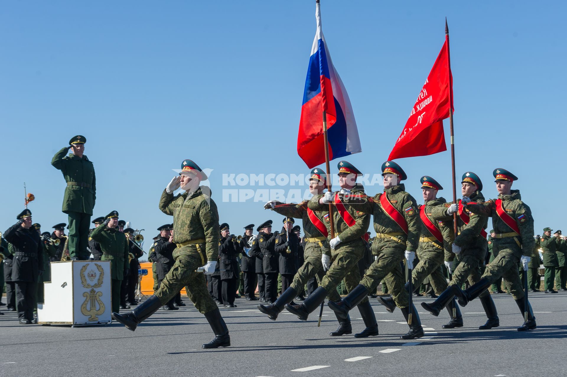 Ленинградская область. Во время репетиции парада Победы на аэродроме ВКС России в Левашово.