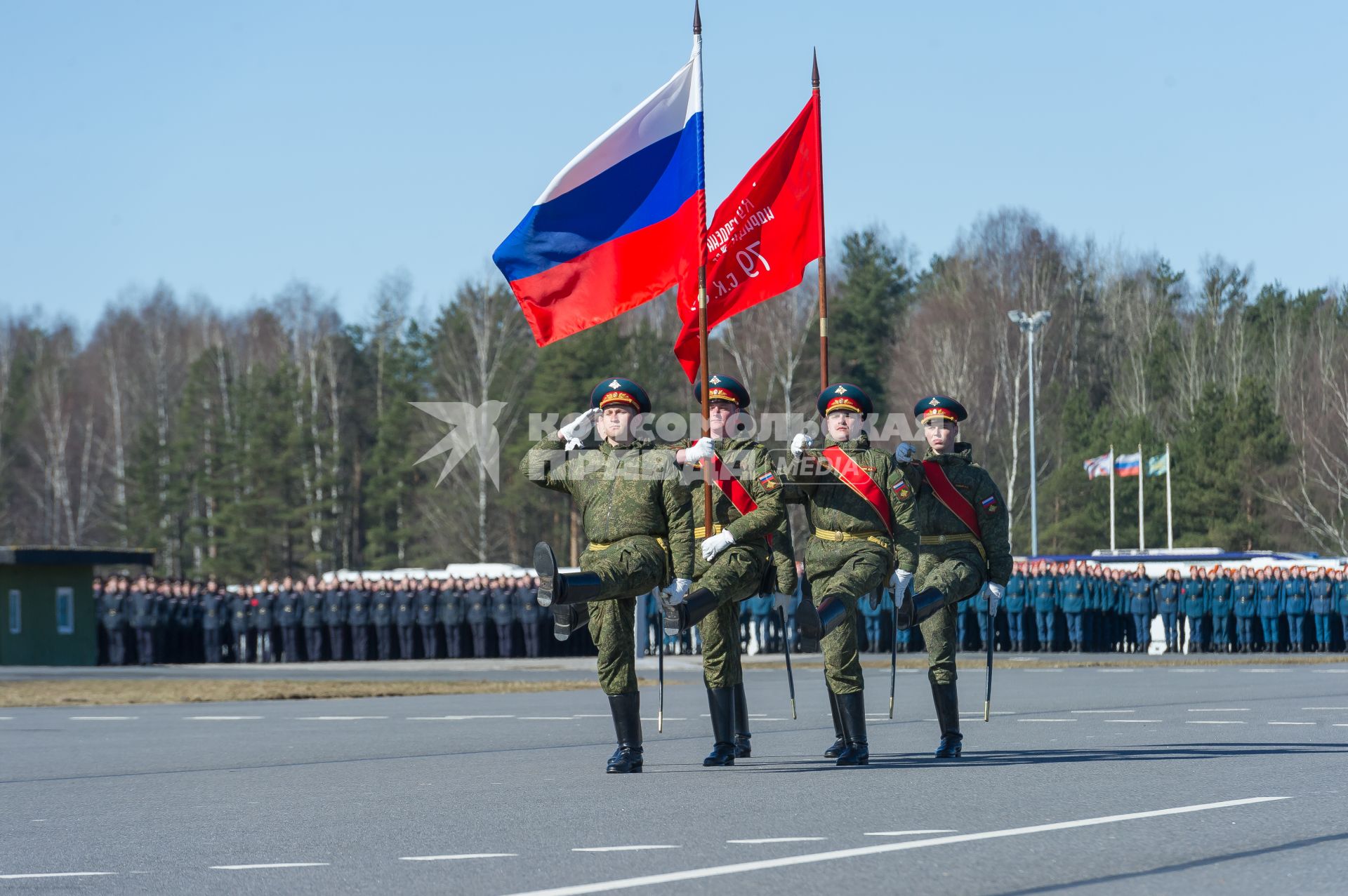 Ленинградская область. Во время репетиции парада Победы на аэродроме ВКС России в Левашово.