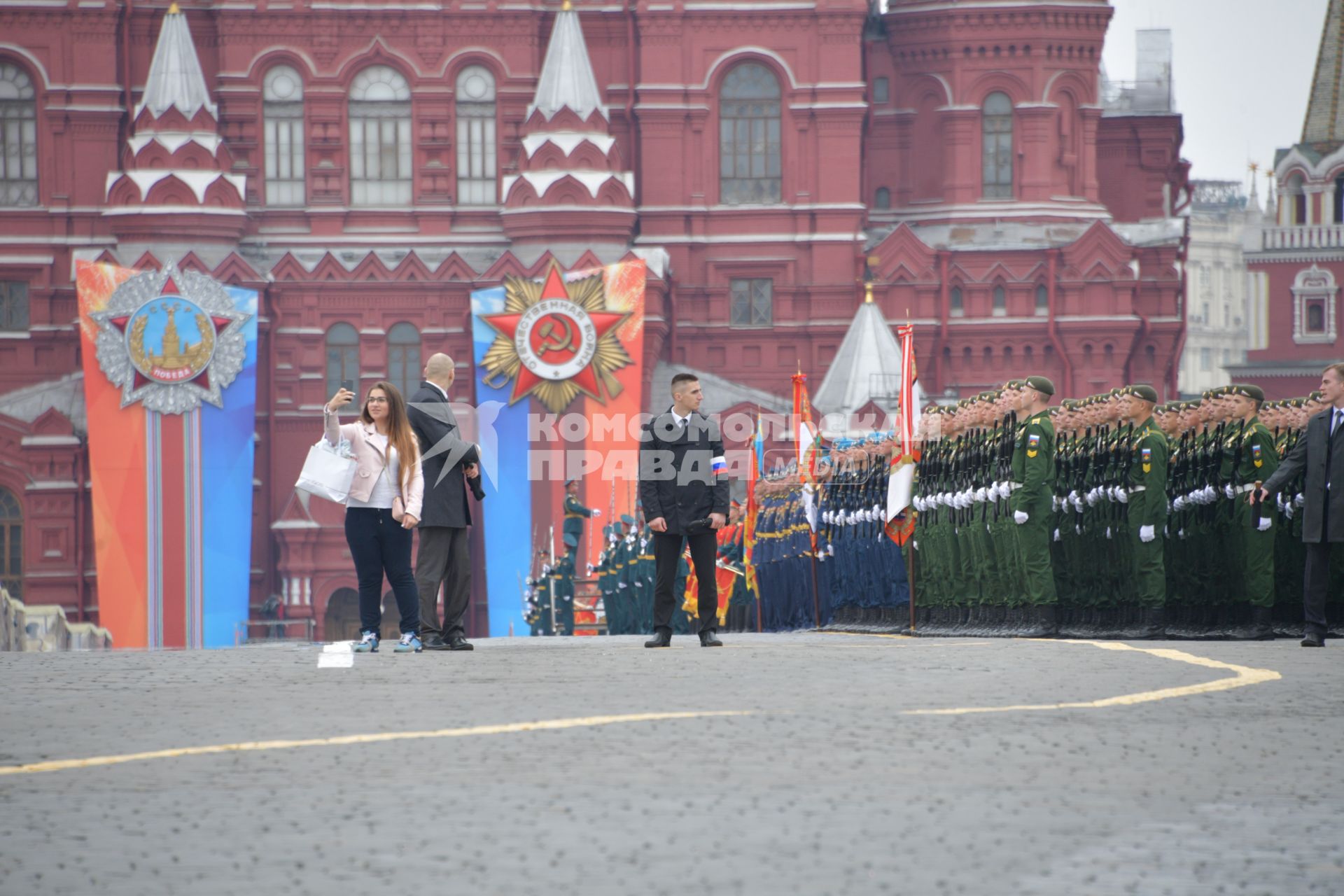 Москва. Во время генеральной репетиции парада на Красной площади, посвященного 73-й годовщине Победы в Великой Отечественной войне.