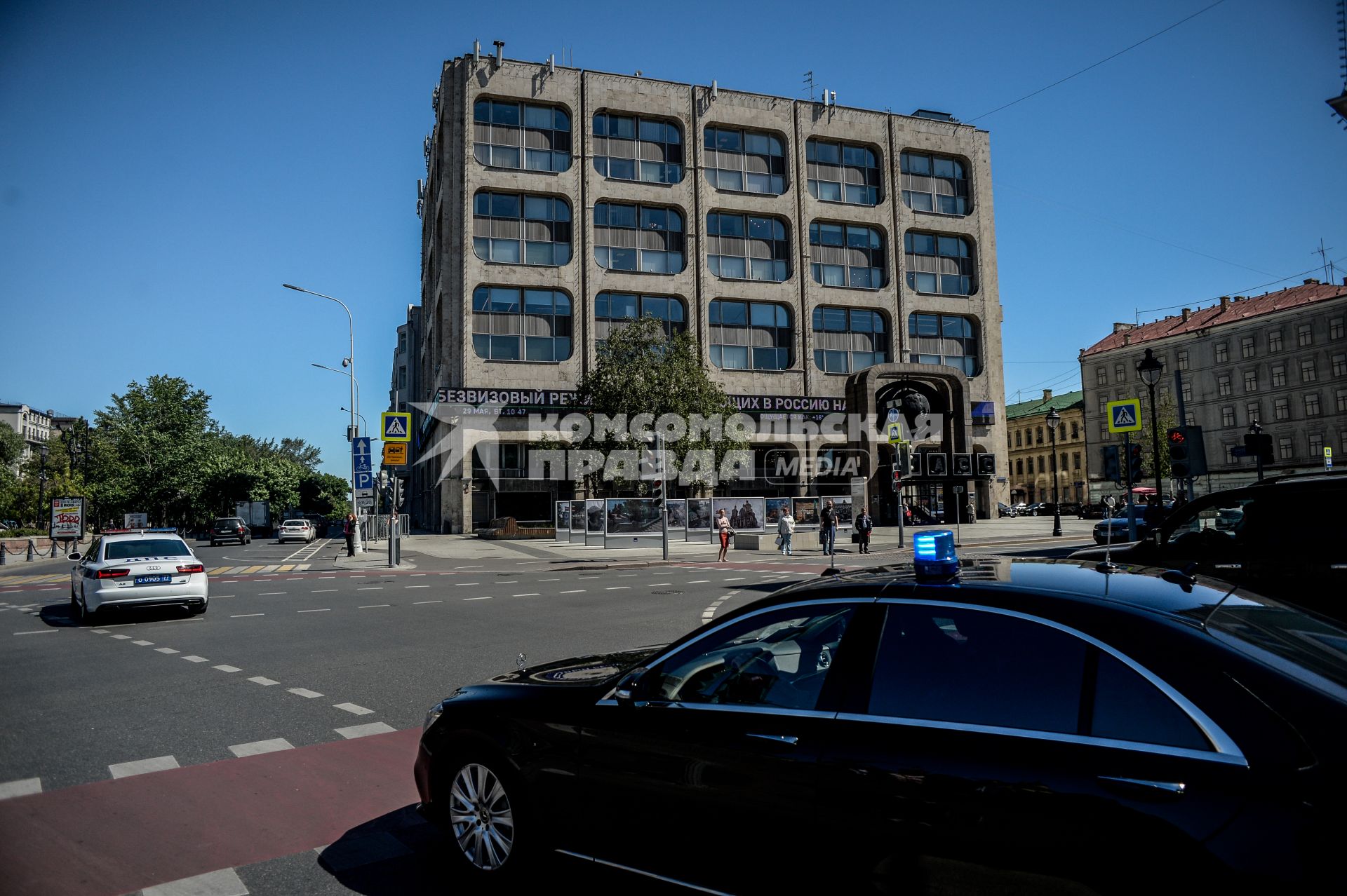 Москва.  Здание информационного агентства ТАСС  на Тверском бульваре.