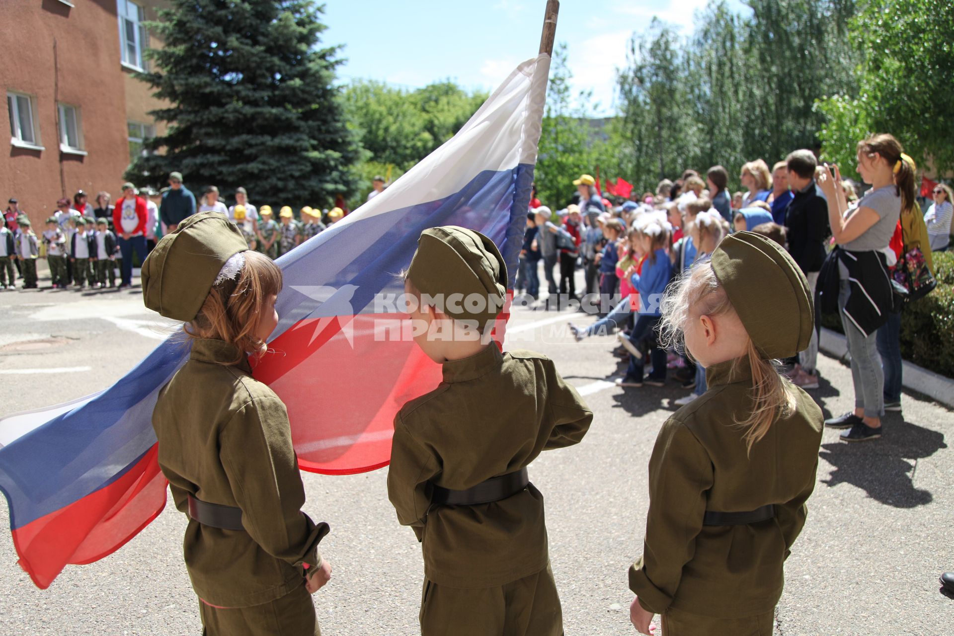 Ставрополь. Во время спортивно-патриотической игры для дошколят `Зарничка`.