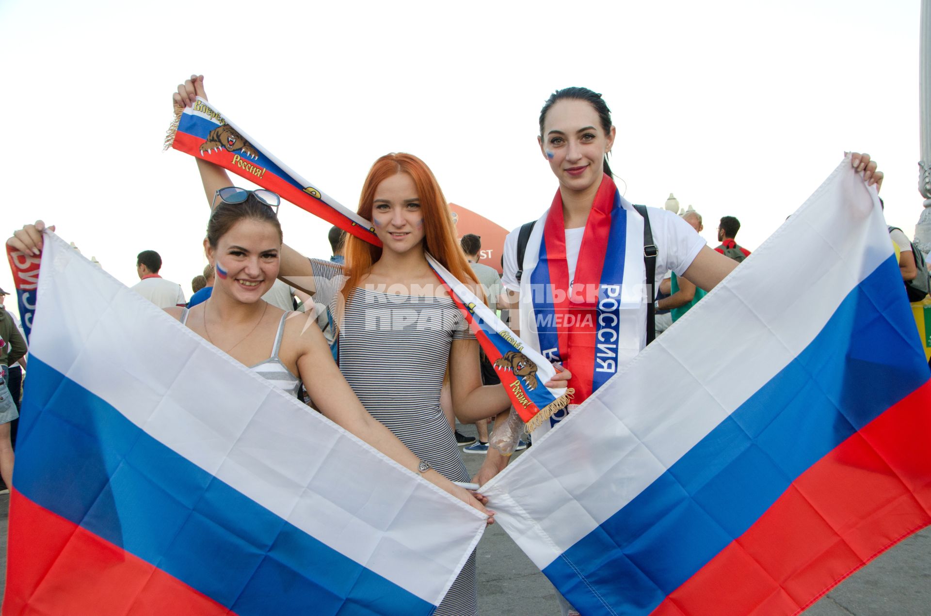 Волгоград. Болельщицы сборной России на чемпионате мира по футболу - 2018.