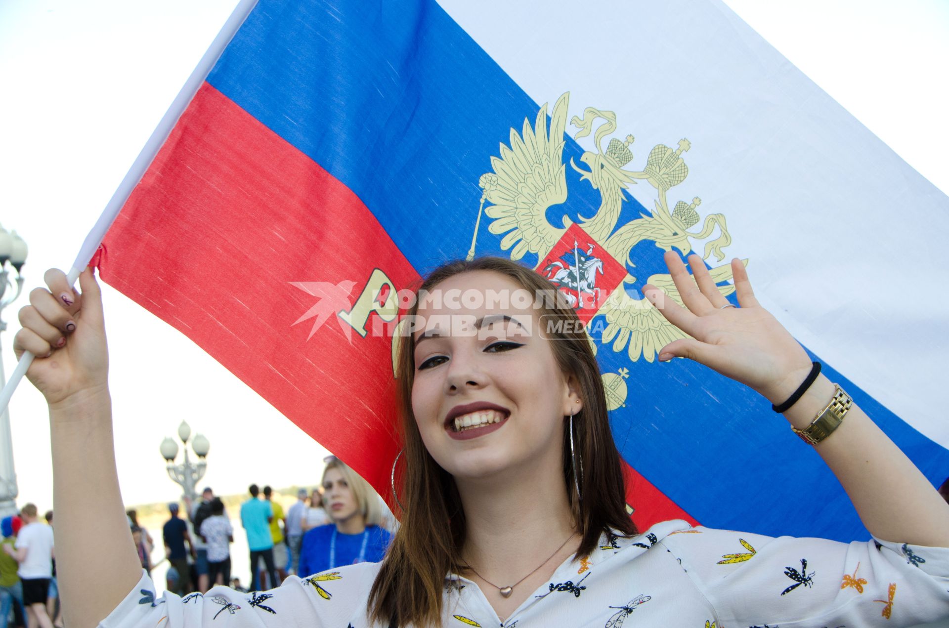 Волгоград. Болельщицы сборной России на чемпионате мира по футболу - 2018.