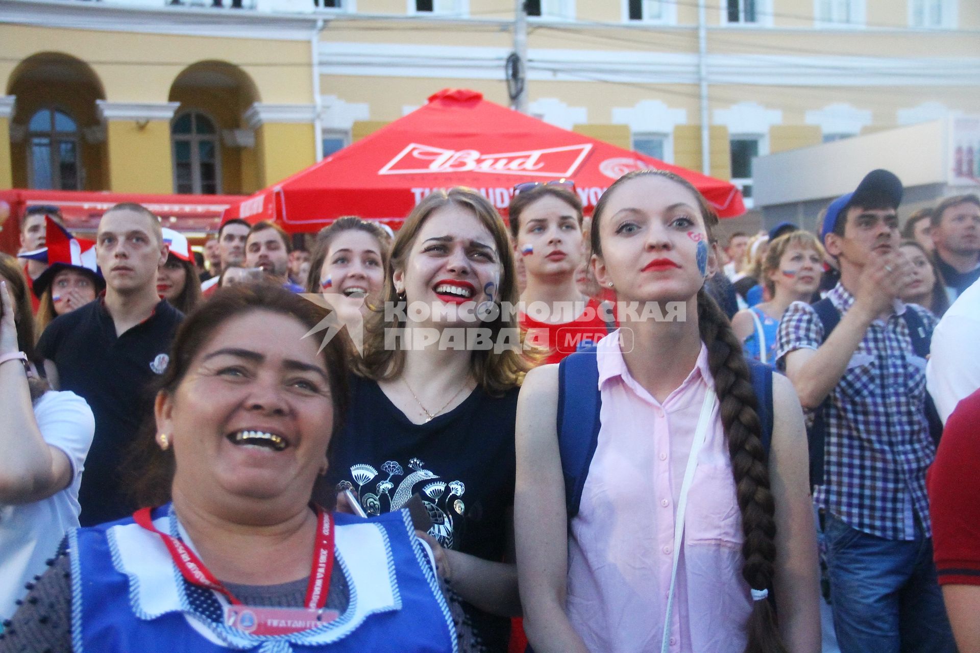 Нижний Новгород. Российские болельщики во время чемпионата мира по футболу  - 2018.