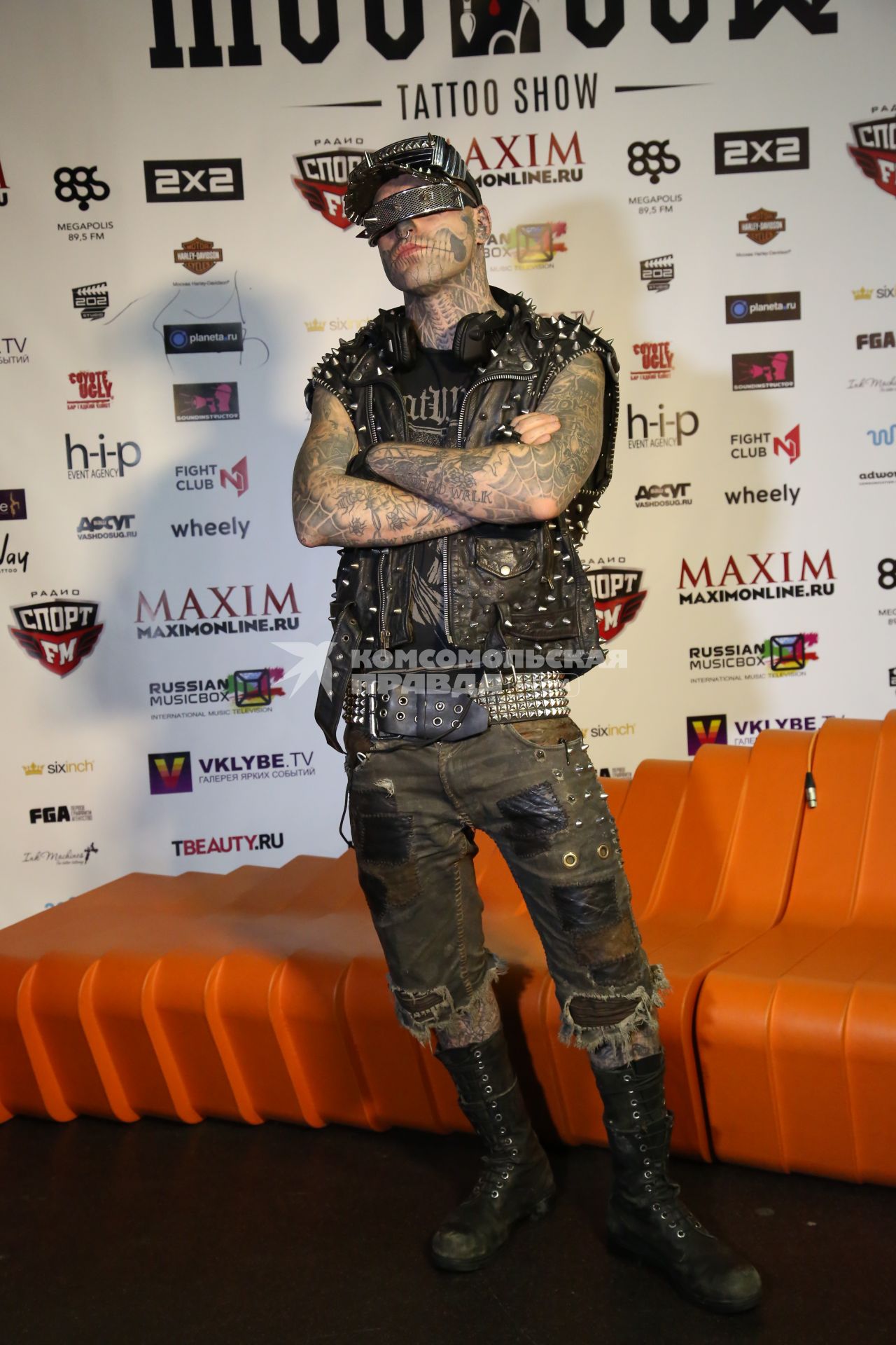 Диск269. Арт-фестиваль THE MOSCOW TATTOO SHOW. 2015. На снимке: канадская модель Zombi boy Рик Дженест