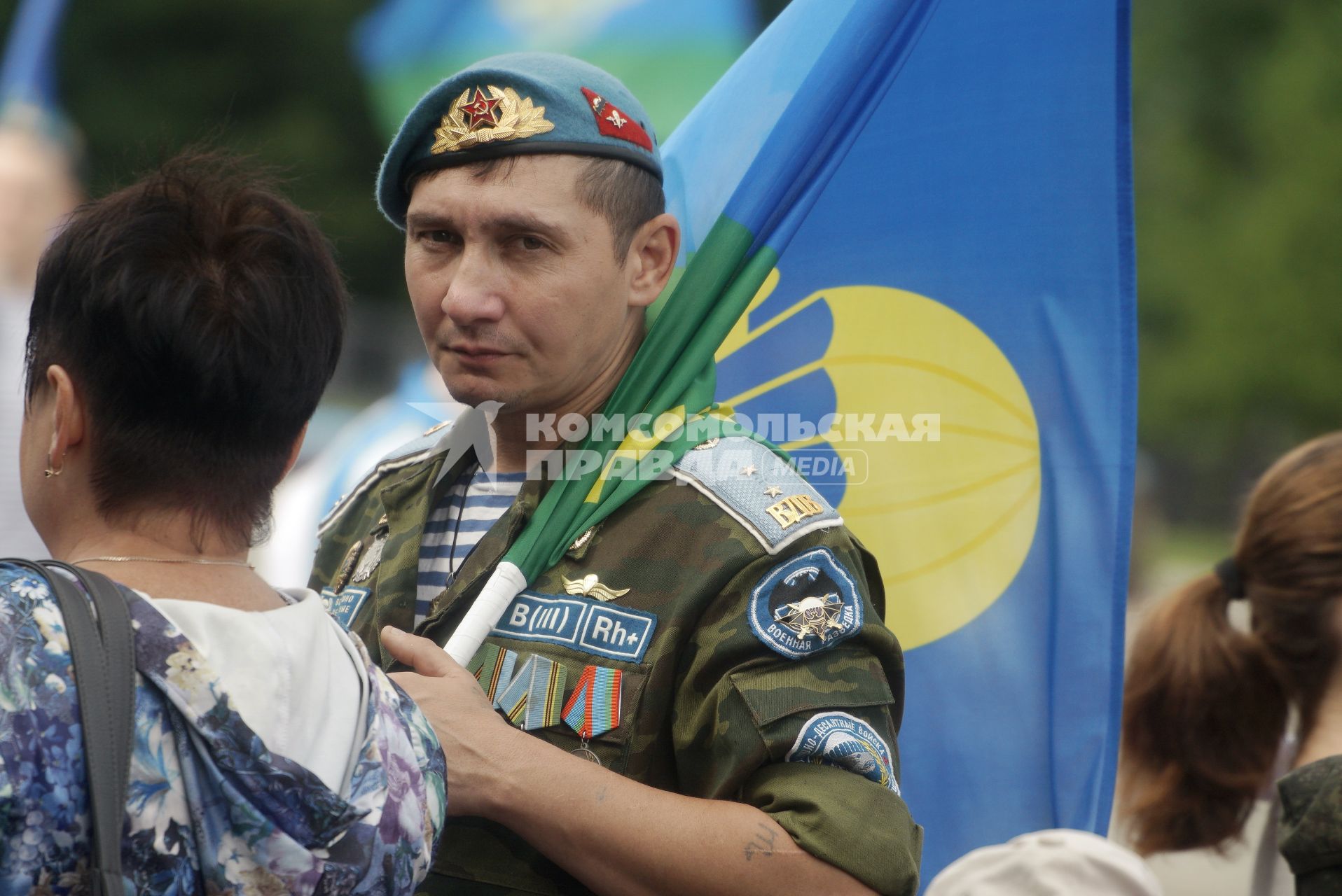 Екатеринбург. Десантник во время празднования дня ВДВ