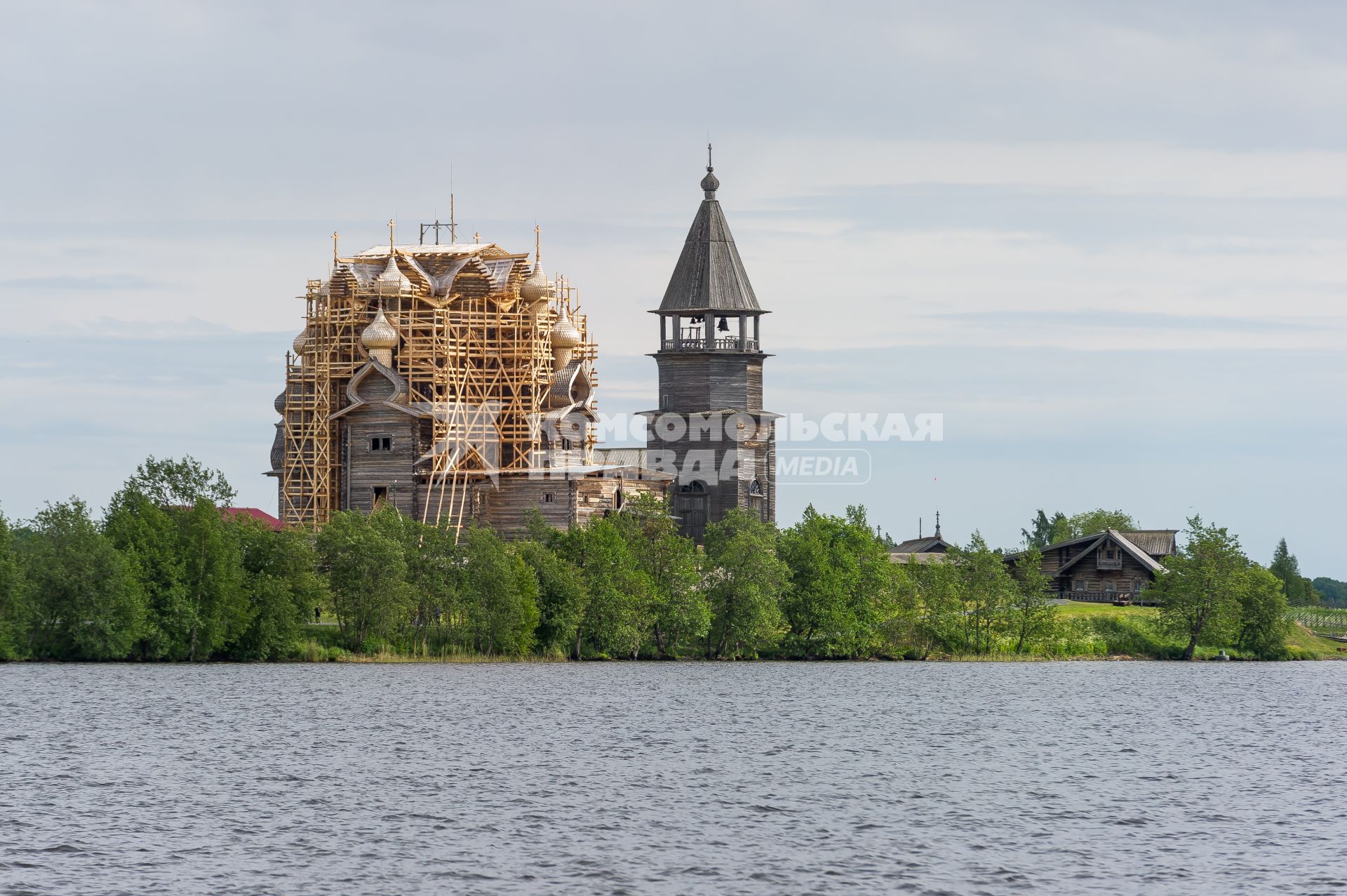 Республика Карелия. Кижи. Вид на ансамбль Кижского погоста.