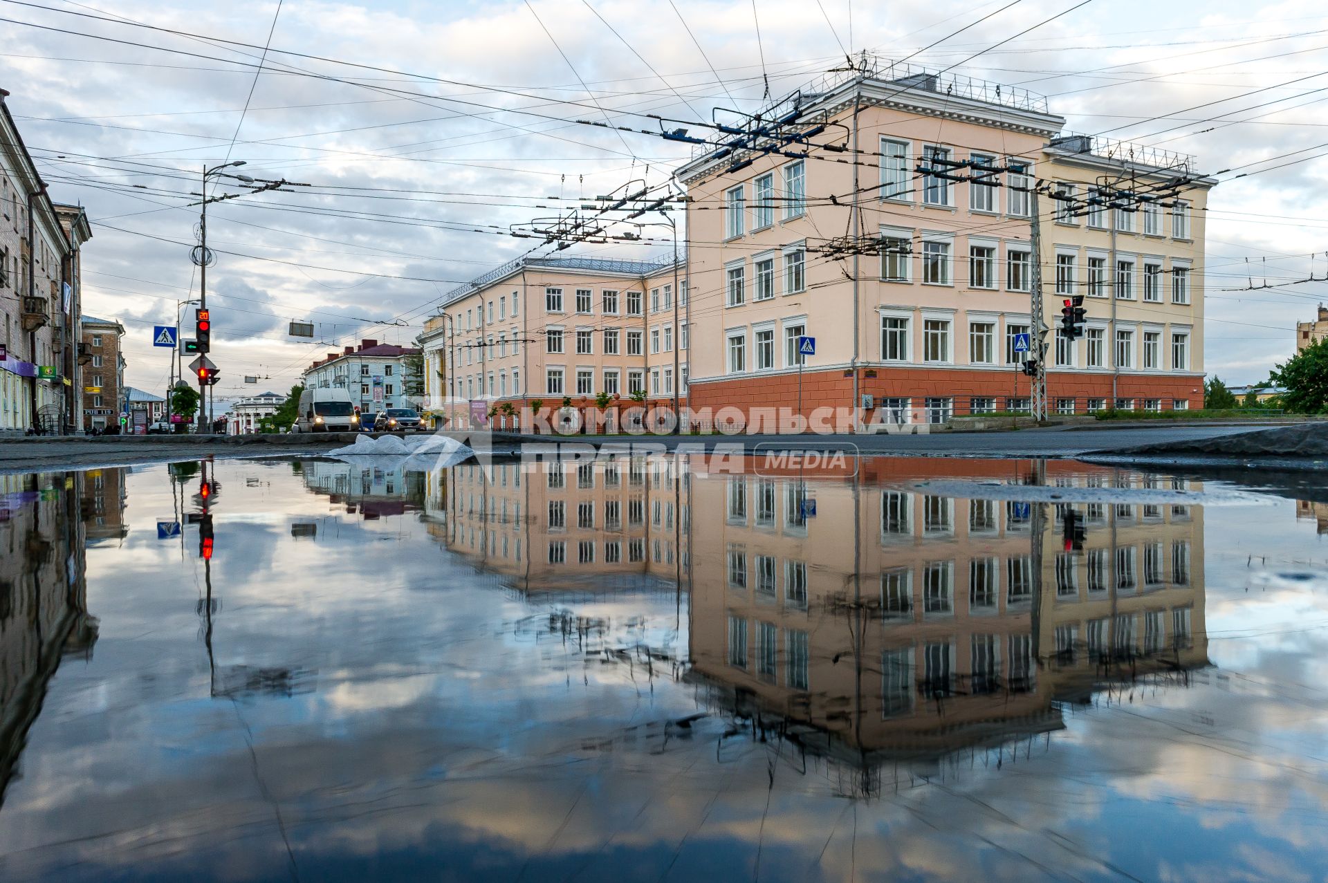 Республика Карелия. Петрозаводск. Вид на проспект Ленина.