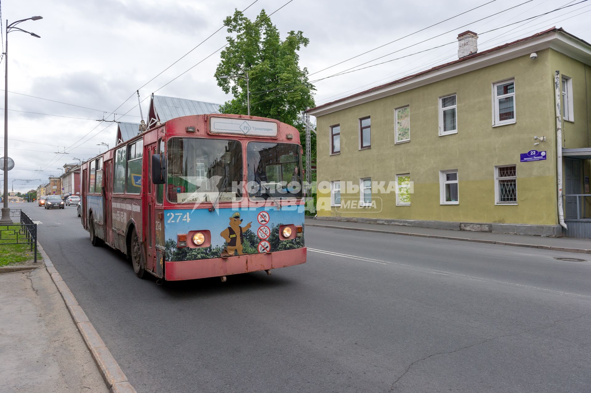 Республика Карелия. Петрозаводск. Вид на проспект Ленина.