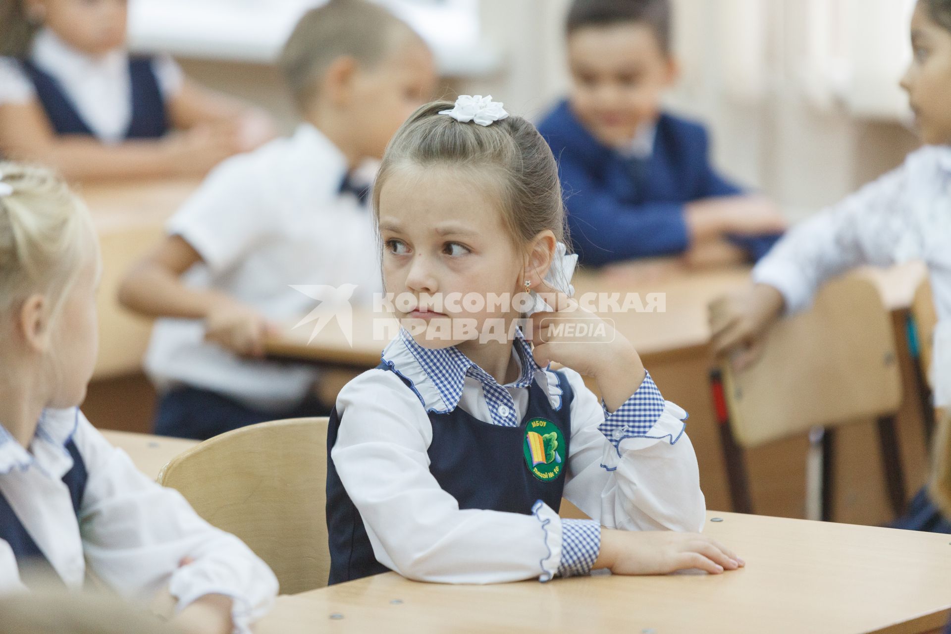 Ставрополь. Школьники на первом уроке в День знаний.