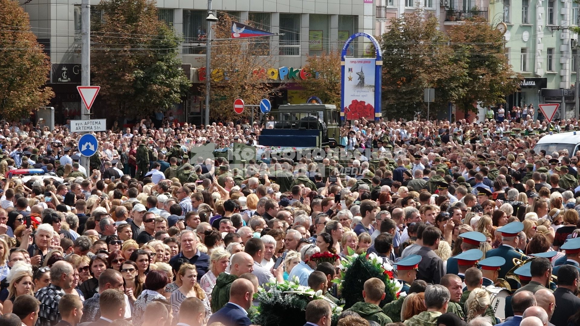 Украина, Донецк. Прощание с главой ДНР Александром Захарченко.