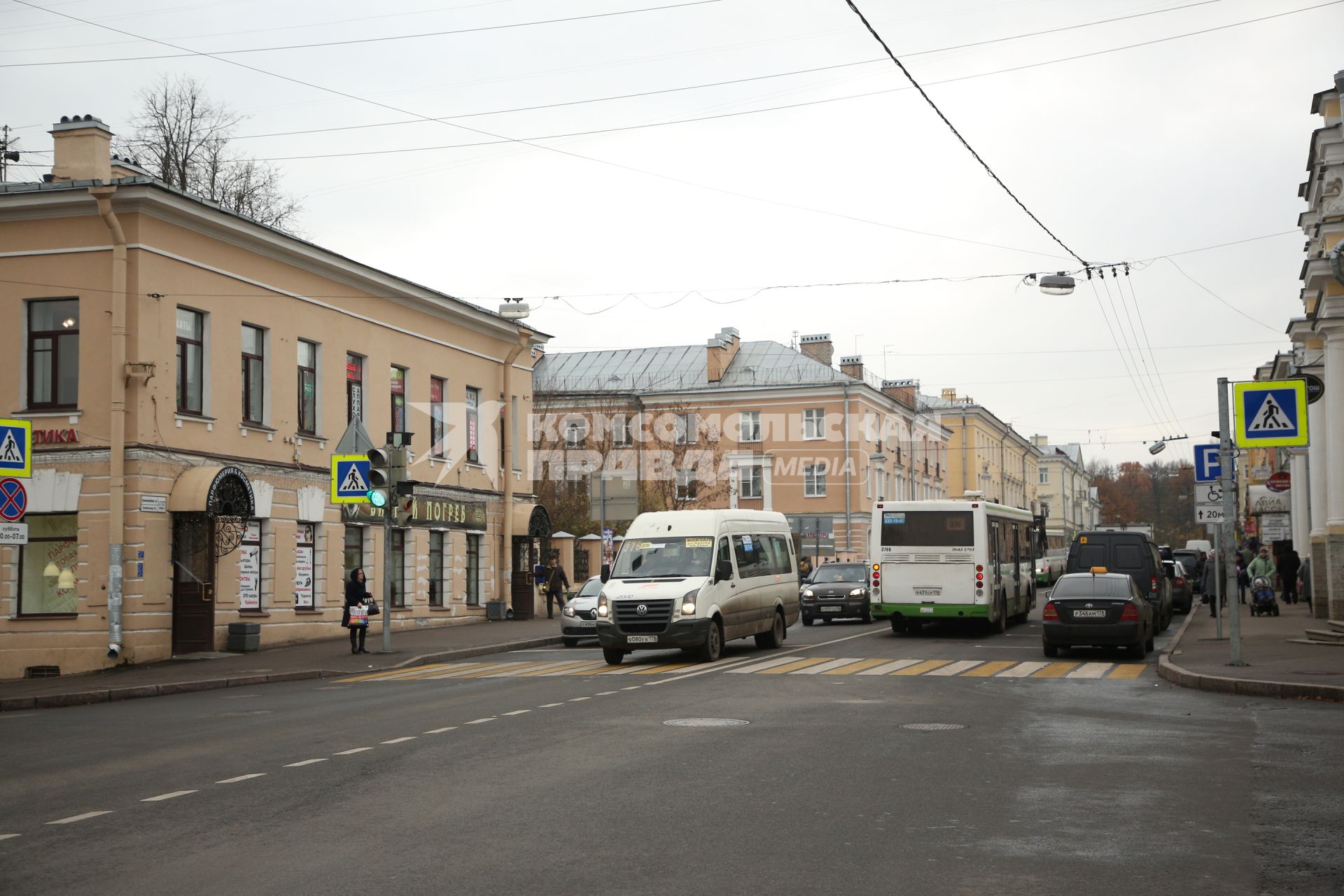 Музей-заповедник `Царское Село`г. Пушкин. Одна из улиц города.