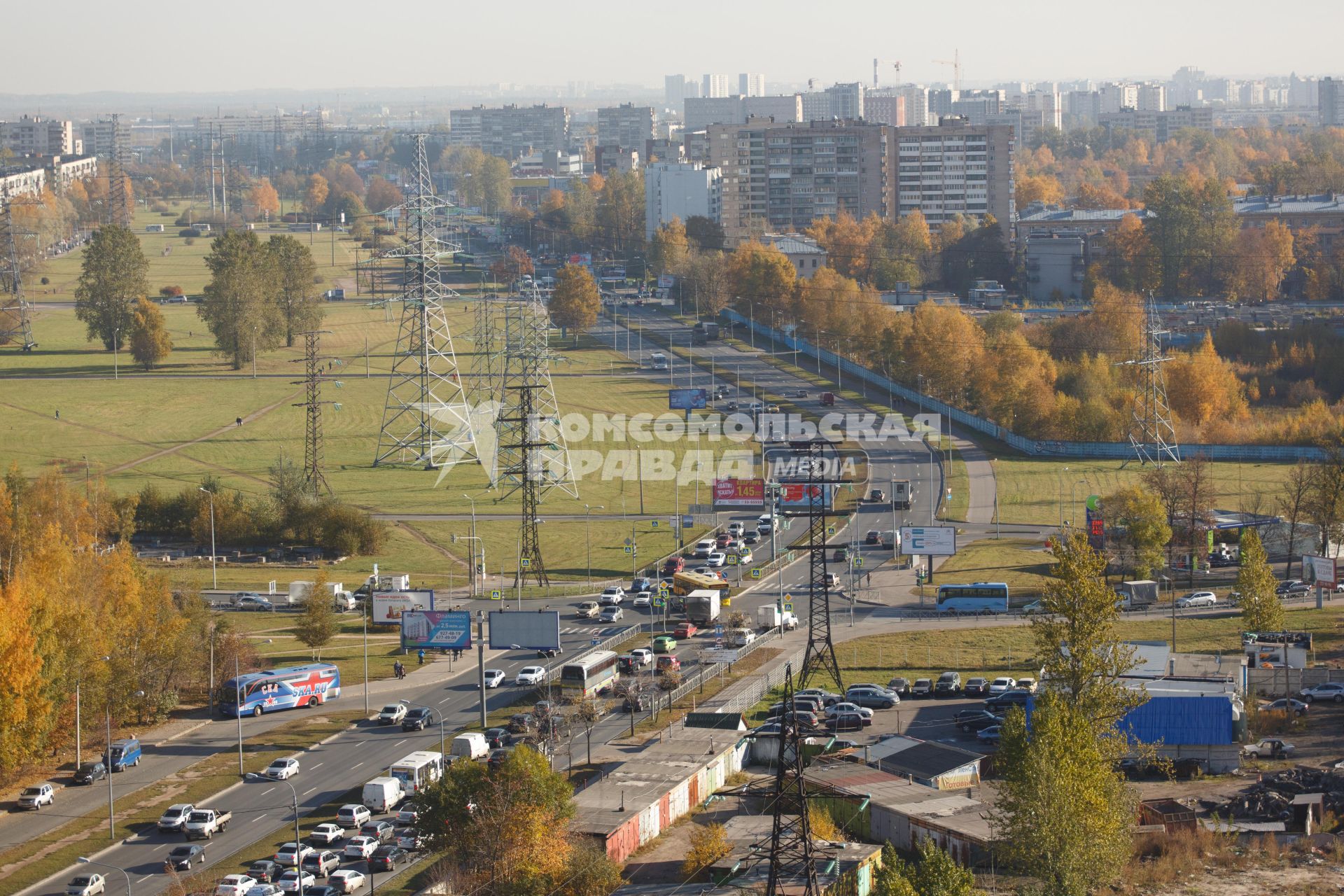 Санкт-Петербург. Вид на городские новостройки.