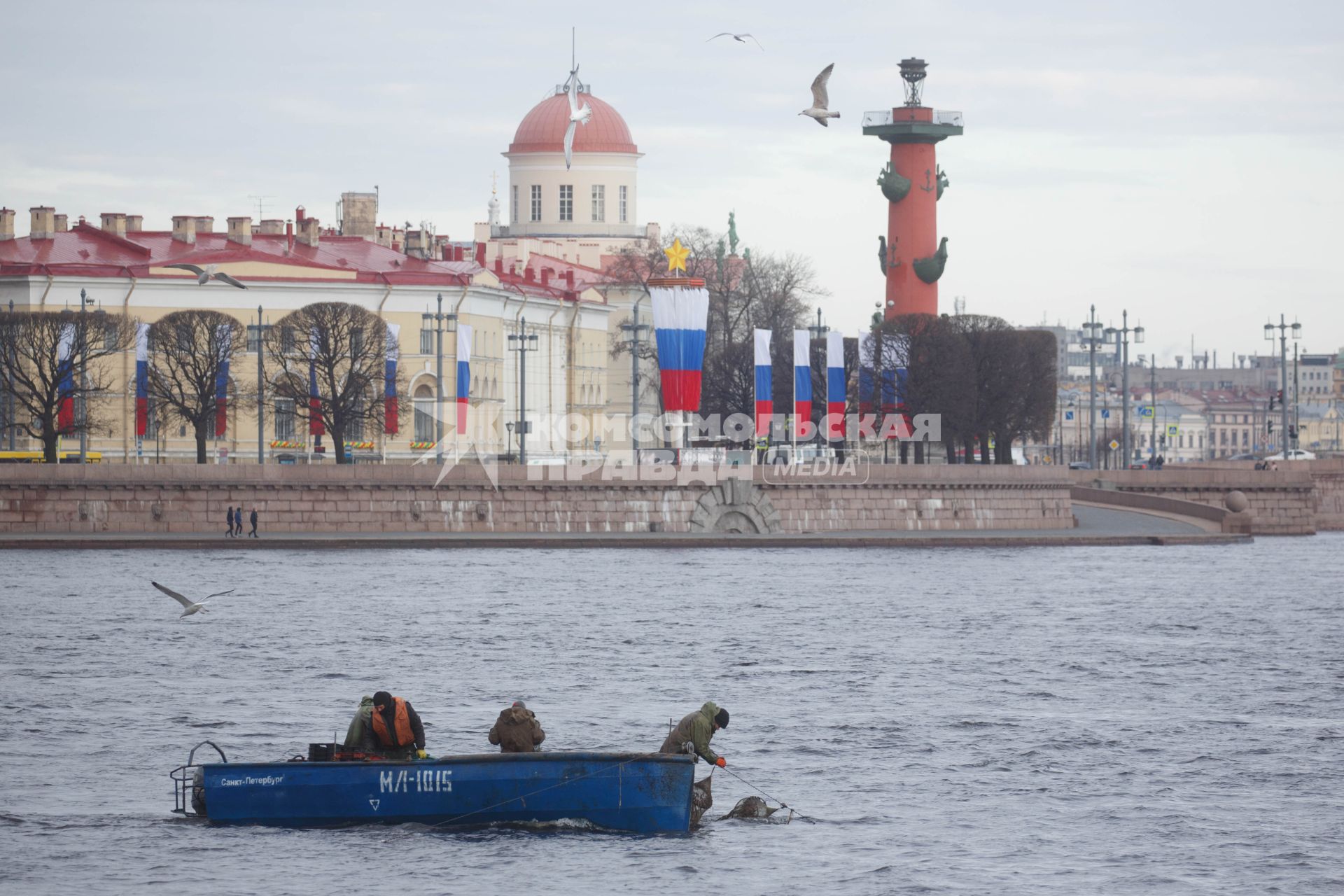 Санкт-Петербург. Вид на Стрелку Васильевского острова.