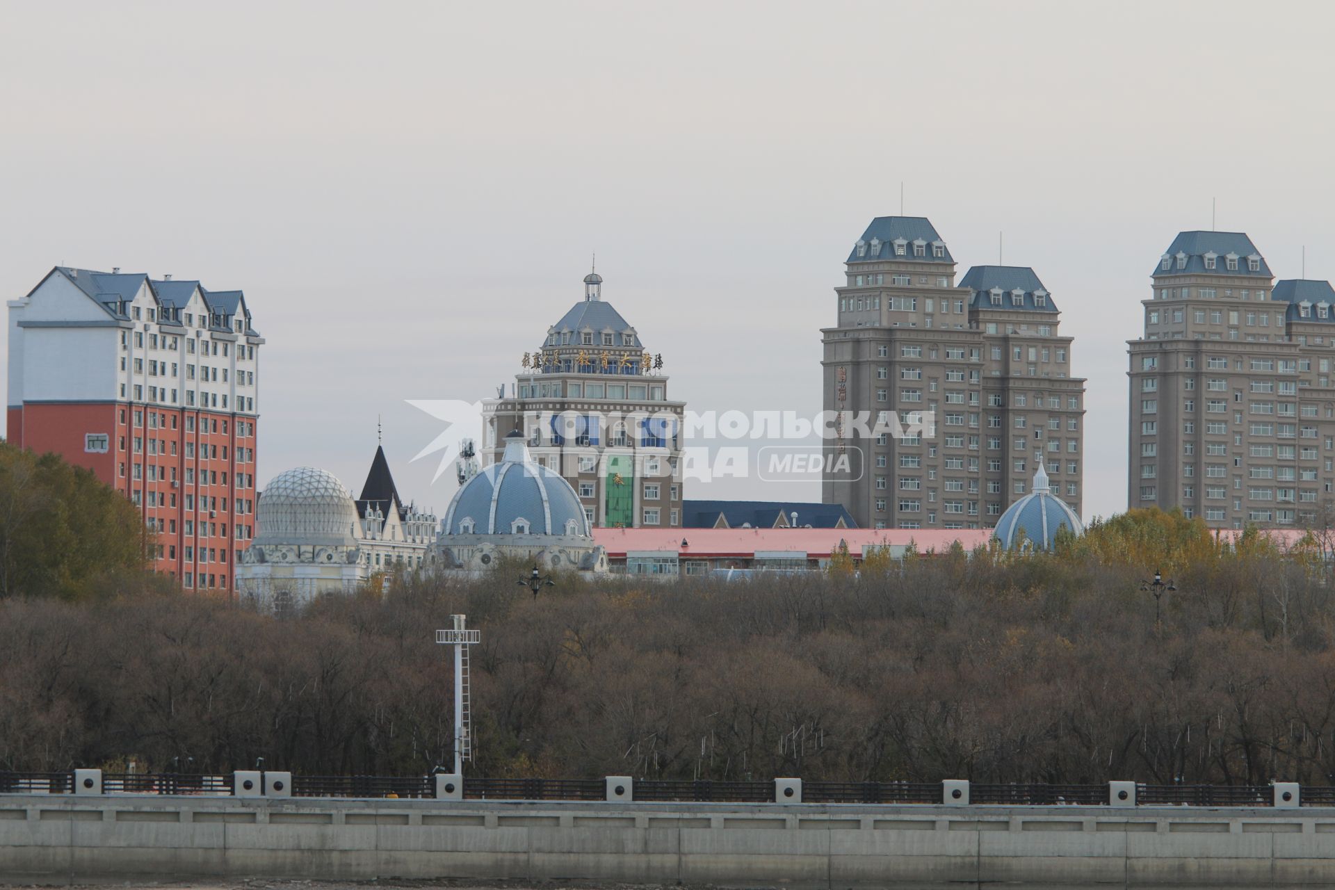 Китай, Хэйхэ. Вид города.