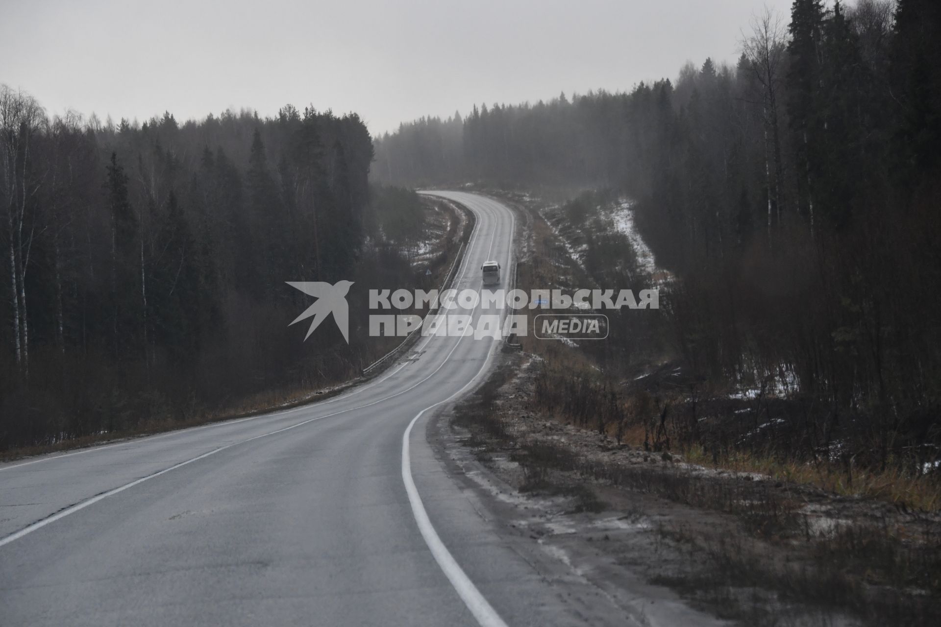 Вологодская область, Великий Устюг.  Дорога.