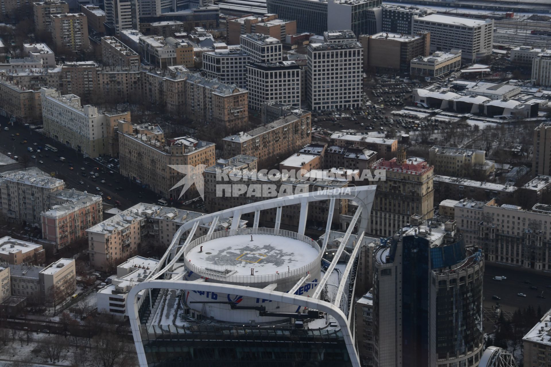 Москва.  Вид на город с 90-го этажа башни  `Федерация`Москва-Сити.