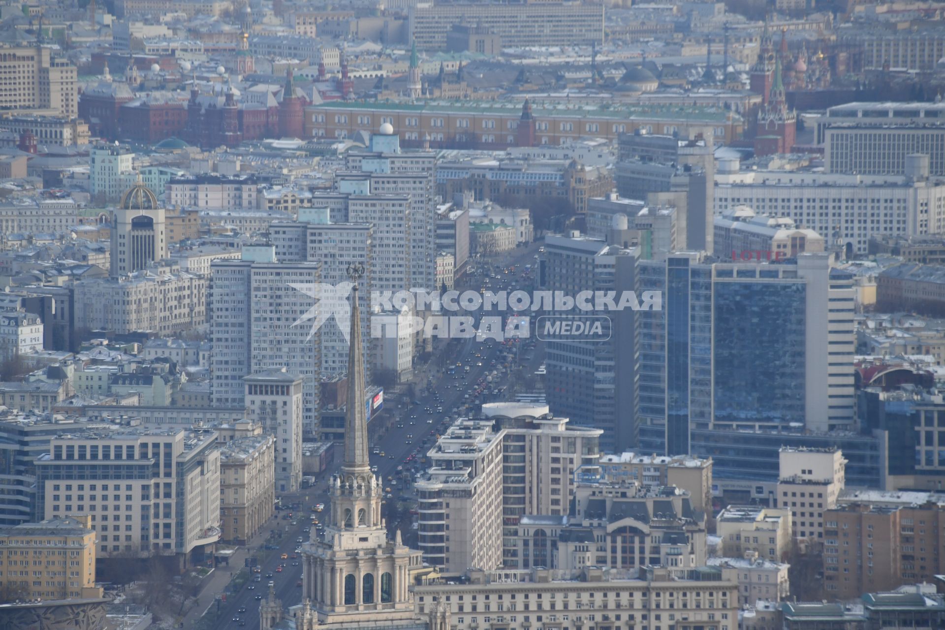 Москва.  Вид на город с 90-го этажа башни  `Федерация`Москва-Сити.