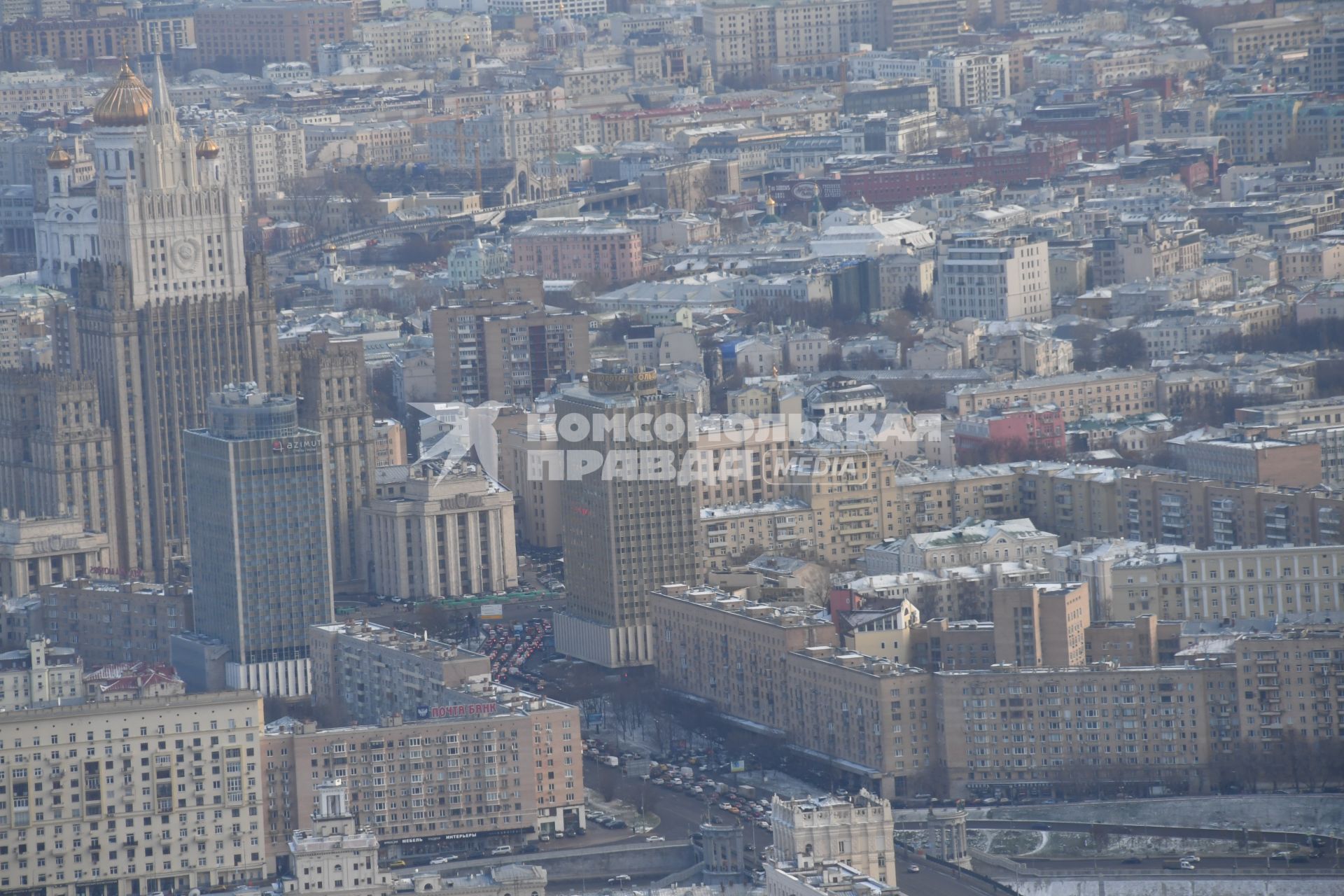 Москва.  Вид на город с 90-го этажа башни  `Федерация`Москва-Сити.