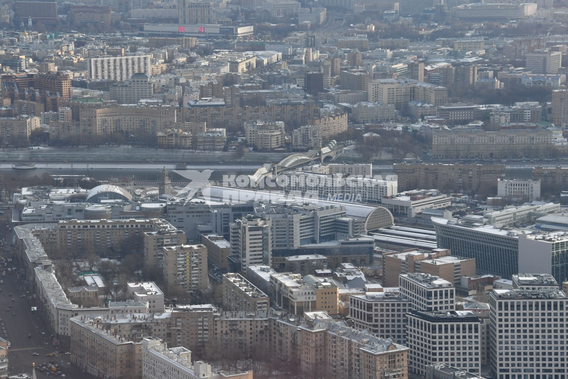 Москва.  Вид на город с 90-го этажа башни  `Федерация`Москва-Сити.