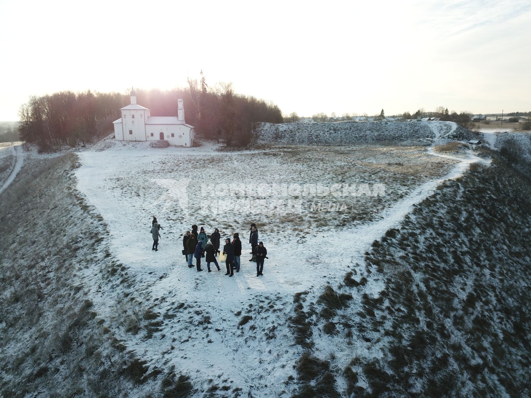 Псковская область, Изборск. Никольская церковь на Труворовском городище.