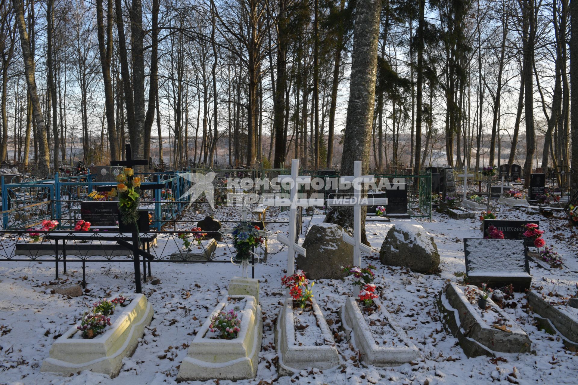 Псковская область, Изборск. Кладбище.