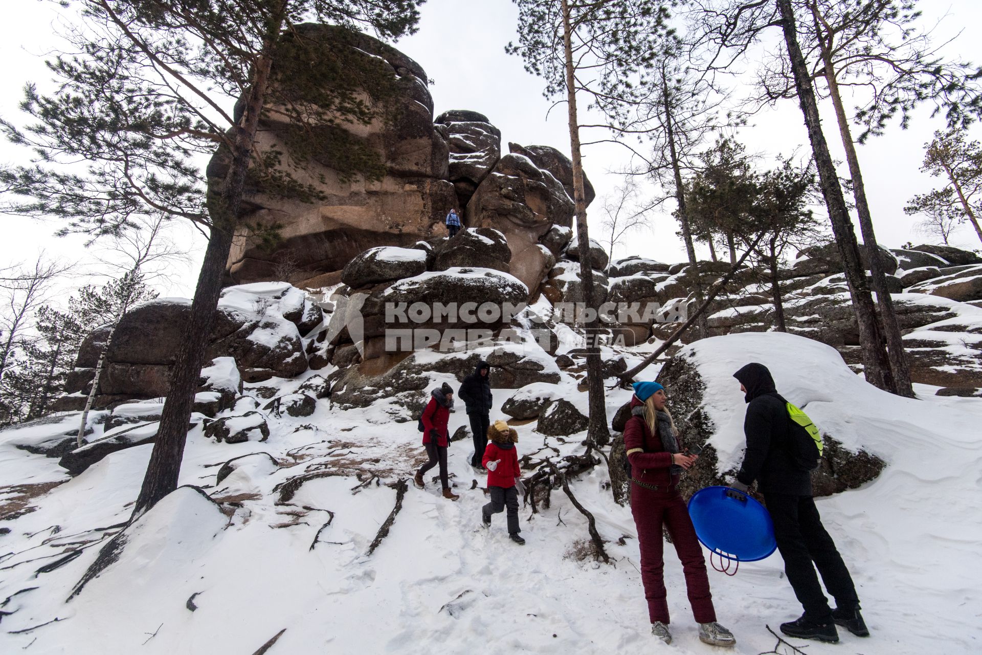 Красноярский край. Природный заповедник `Столбы`, расположенный на северо-западных отрогах Восточных  Саян.