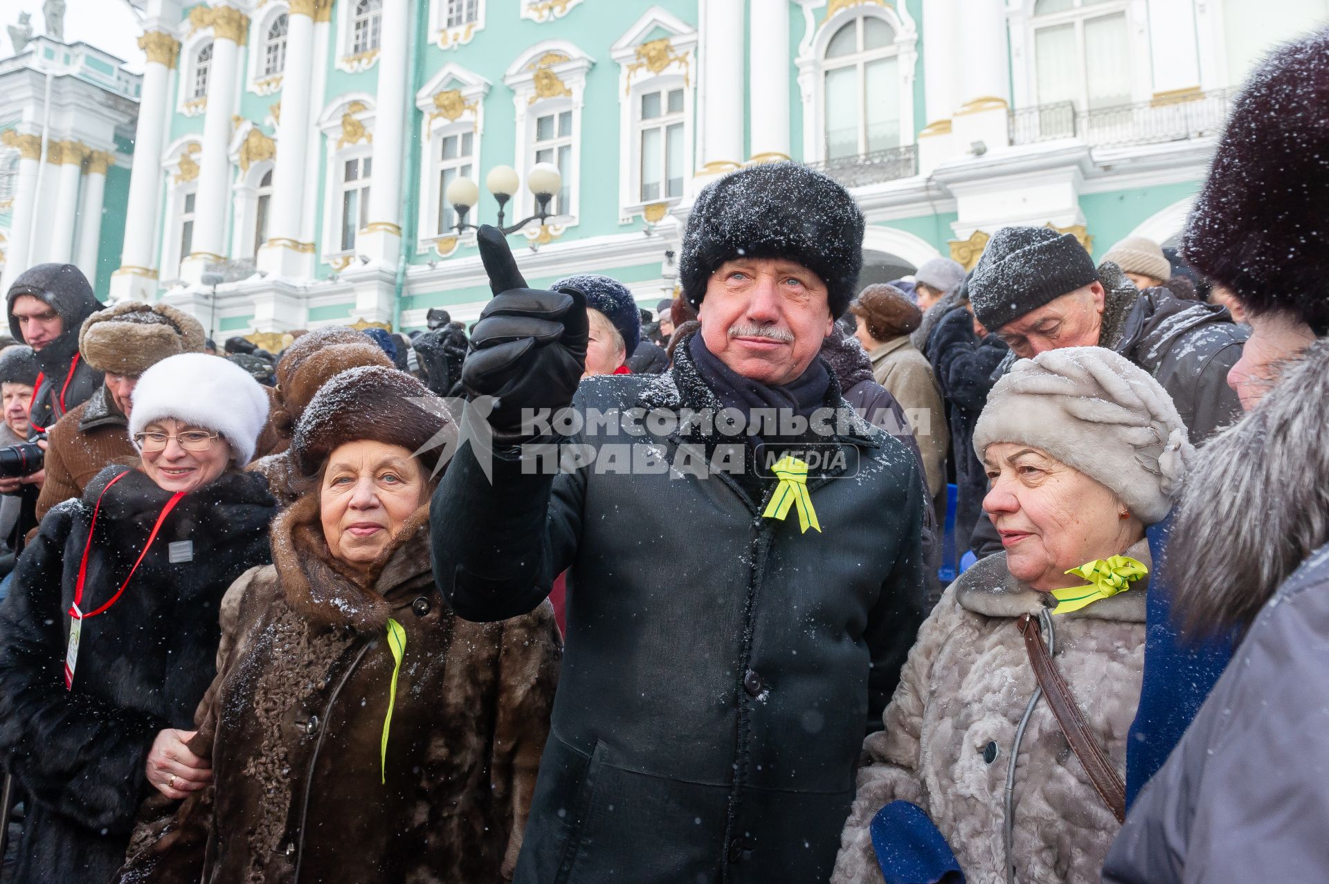 Санкт-Петербург. Временно исполняющий обязанности губернатора Санкт-Петербурга Александр Беглов на Дворцовой площади после военного парада в часть 75-й годовщины полного освобождения Ленинграда от фашистской блокады.