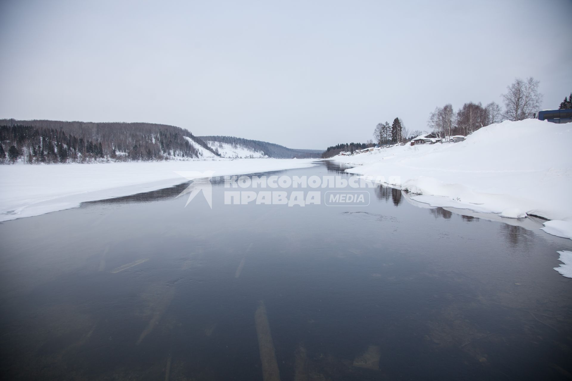 Пермь. Река Кама зимой.